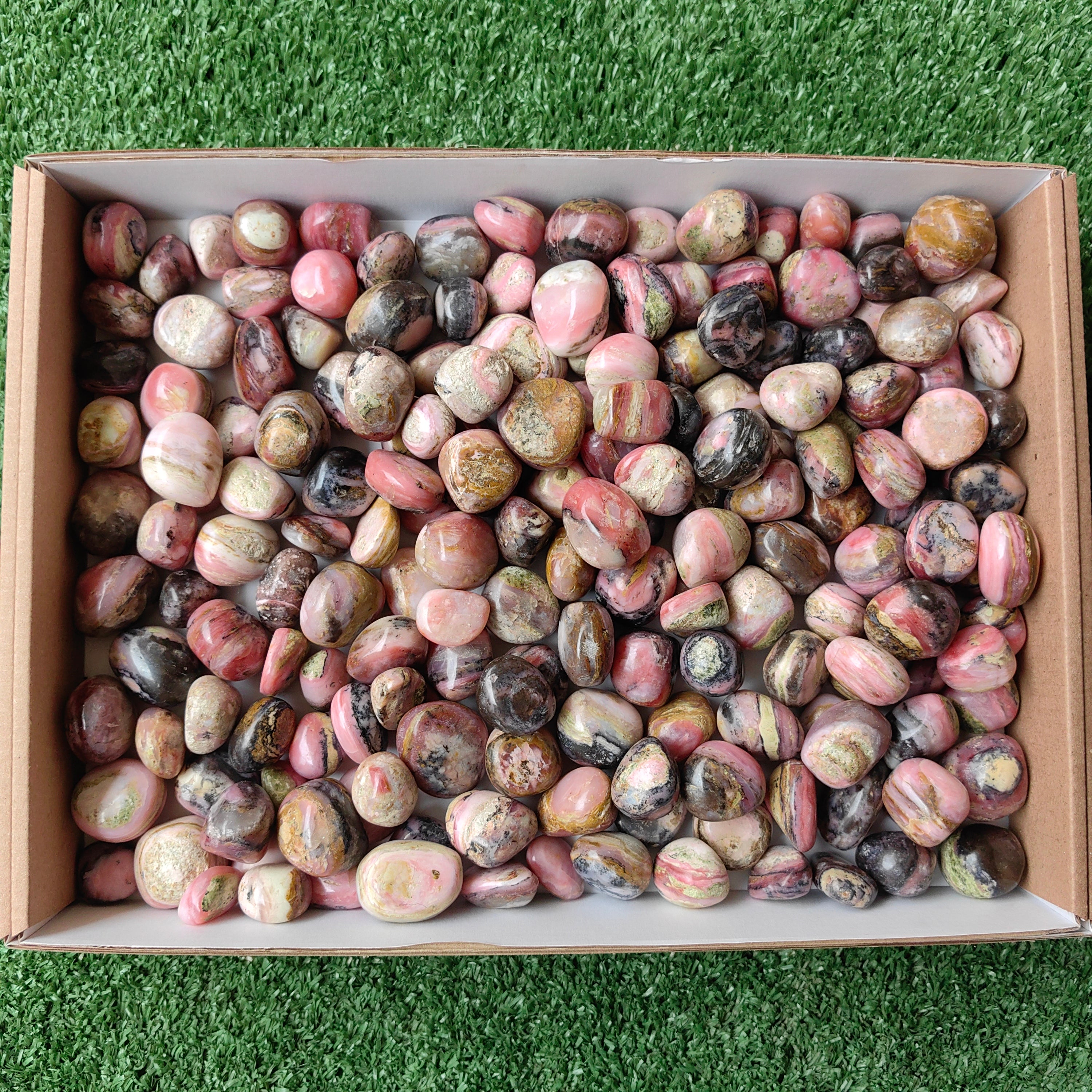 Lot 2 kg Strawberry Pink Opal tumbled