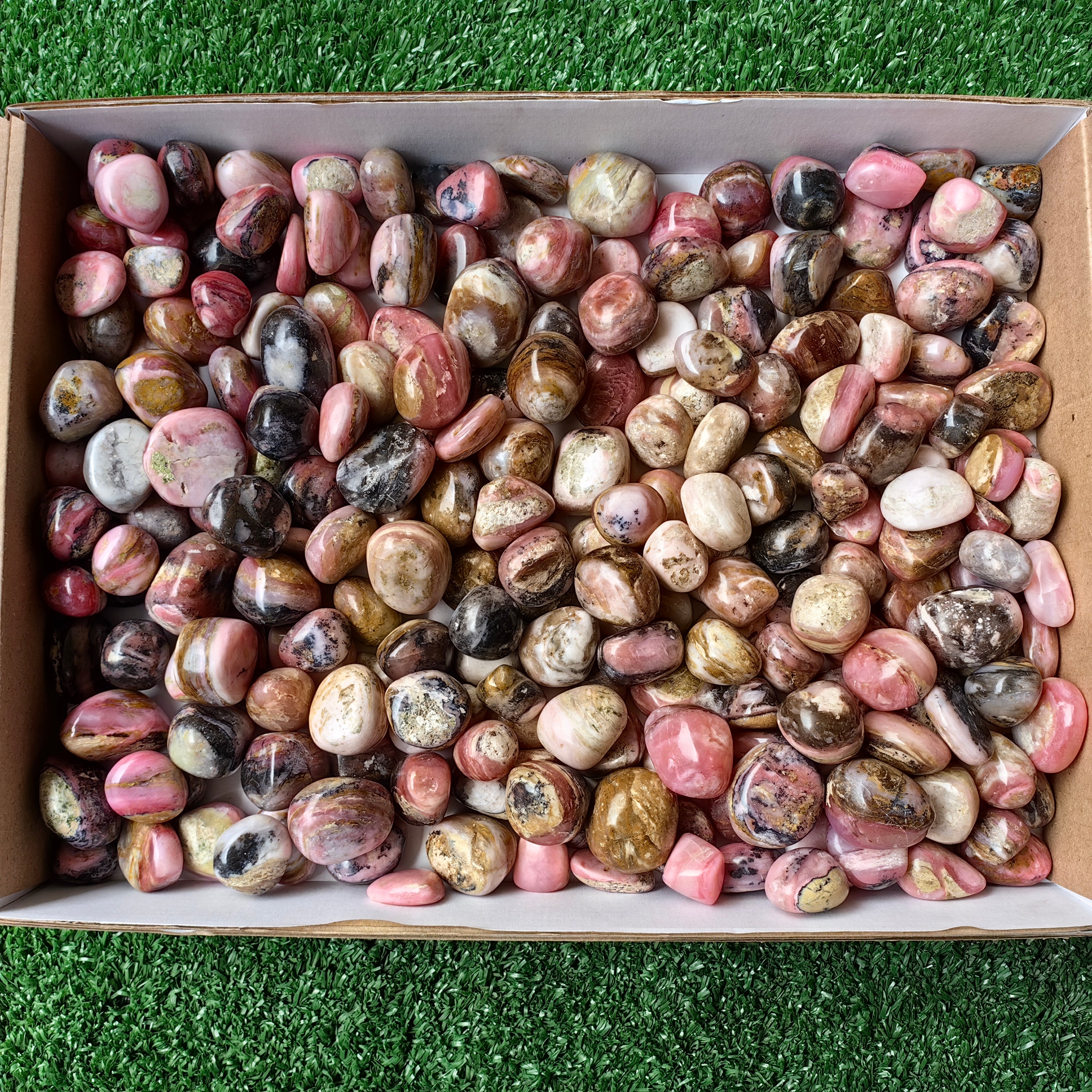 Lot 2 kg Strawberry Pink Opal tumbled