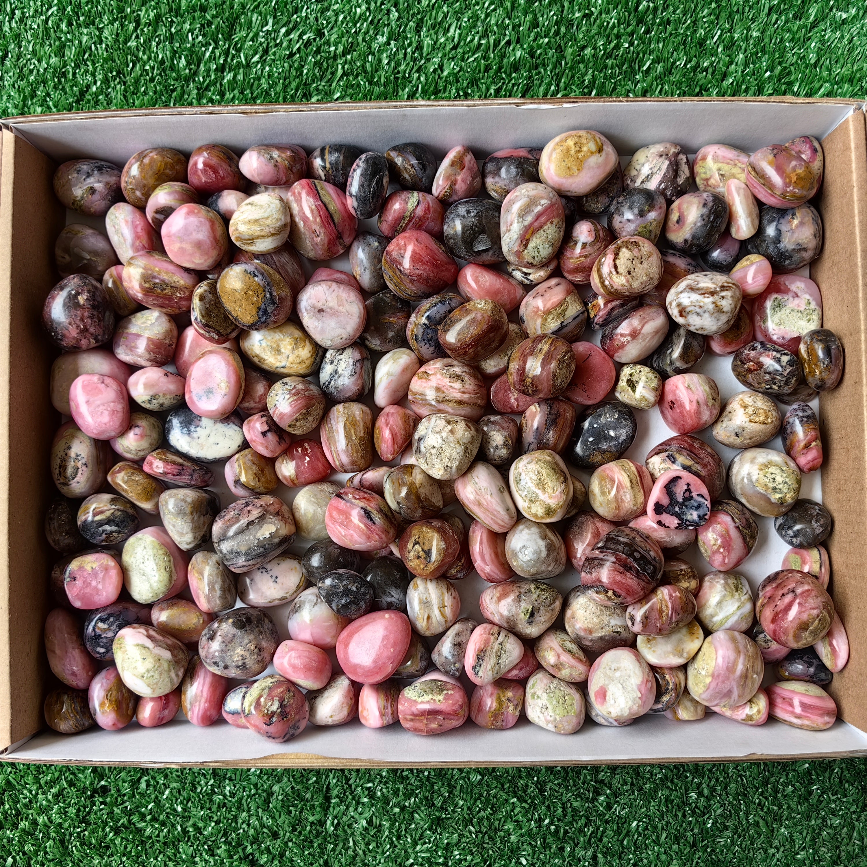 Lot 2 kg Strawberry Pink Opal tumbled