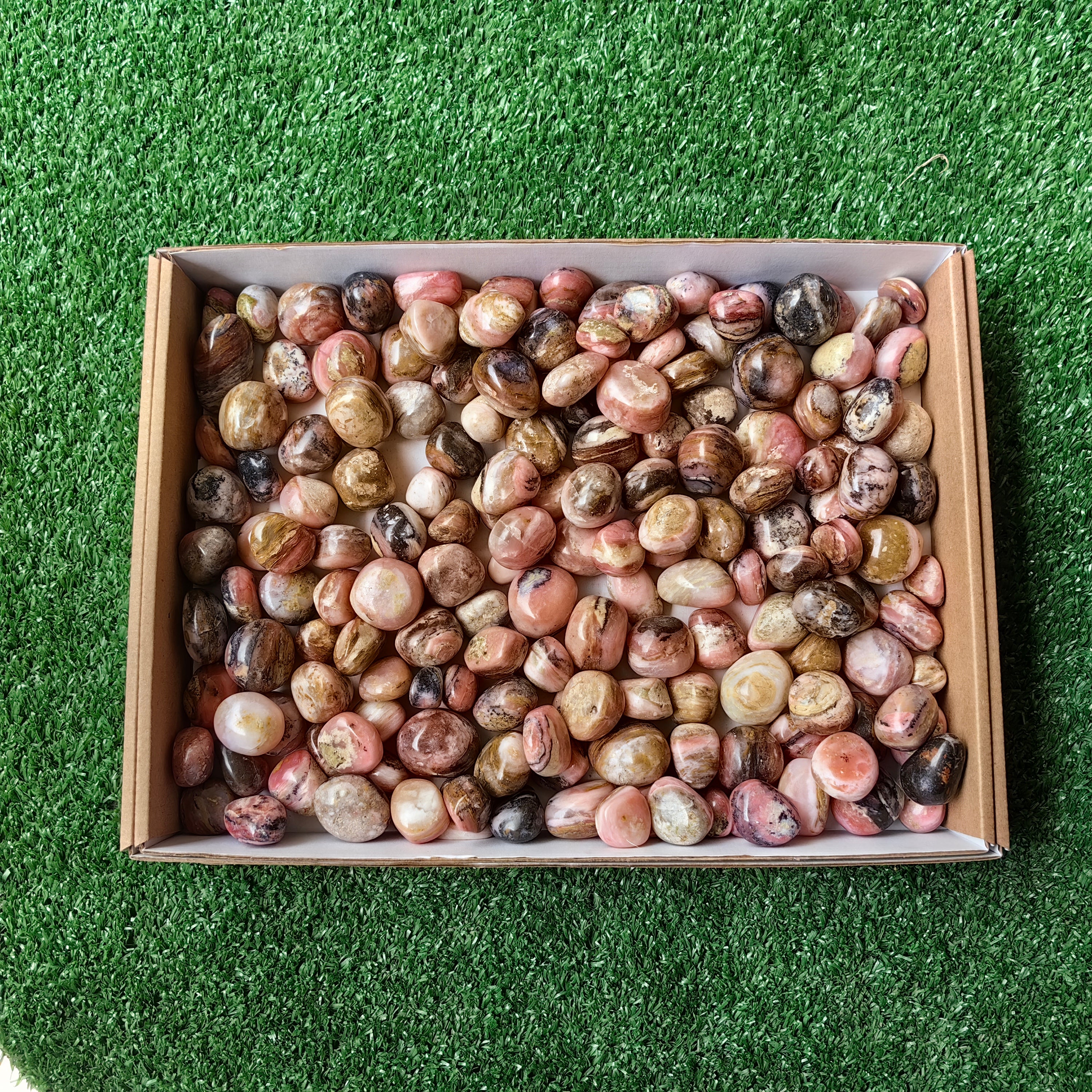 Lot 2 kg Strawberry Pink Opal tumbled