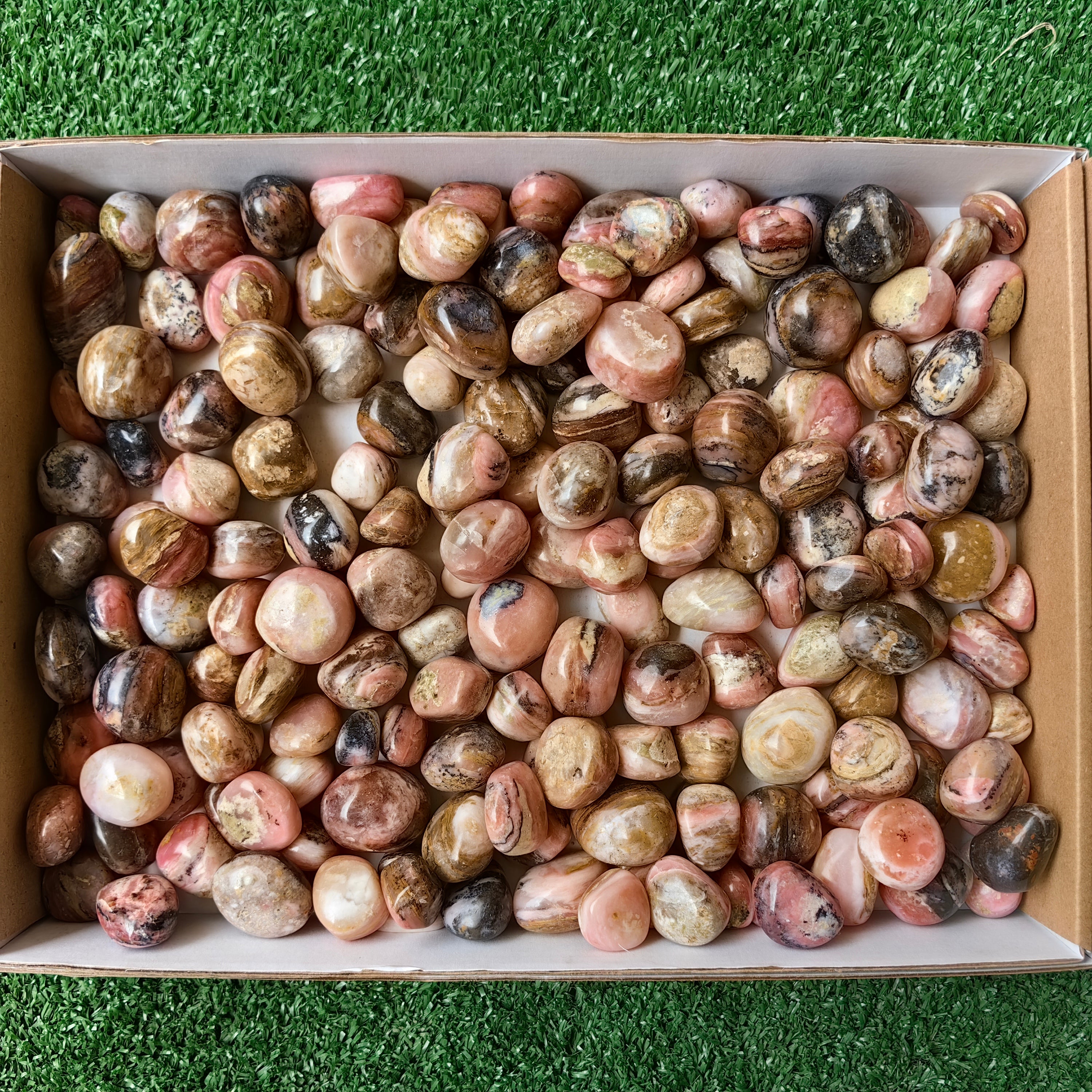 Lot 2 kg Strawberry Pink Opal tumbled