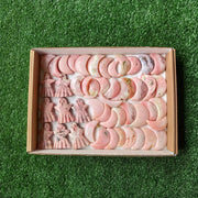 Lot 49 pcs  Rhodonite ghost and Pink Opal moon