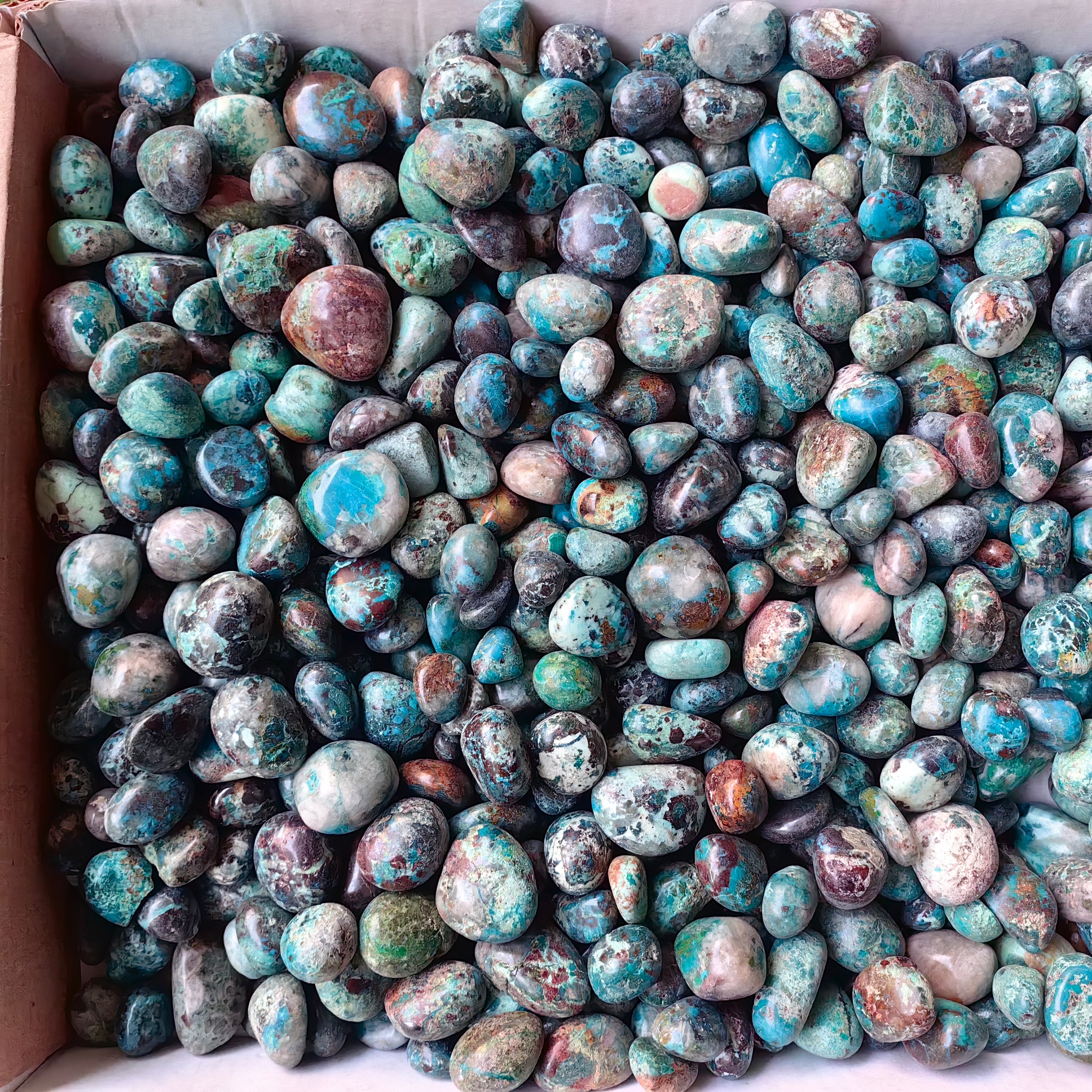 lot 2.8 kg Chrysocolla tumbled