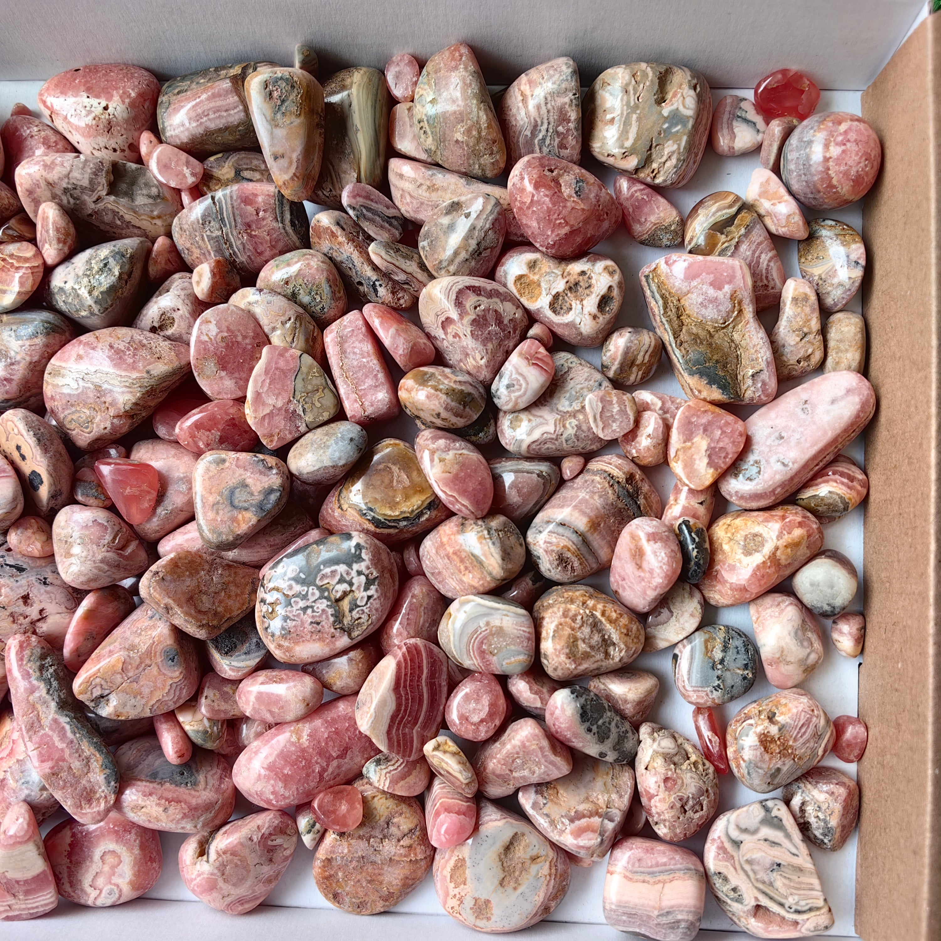 lot 2.4 kg Rhodochrosite tumbled