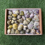 Lot 35 pcs Serpentine, bolivianite heart