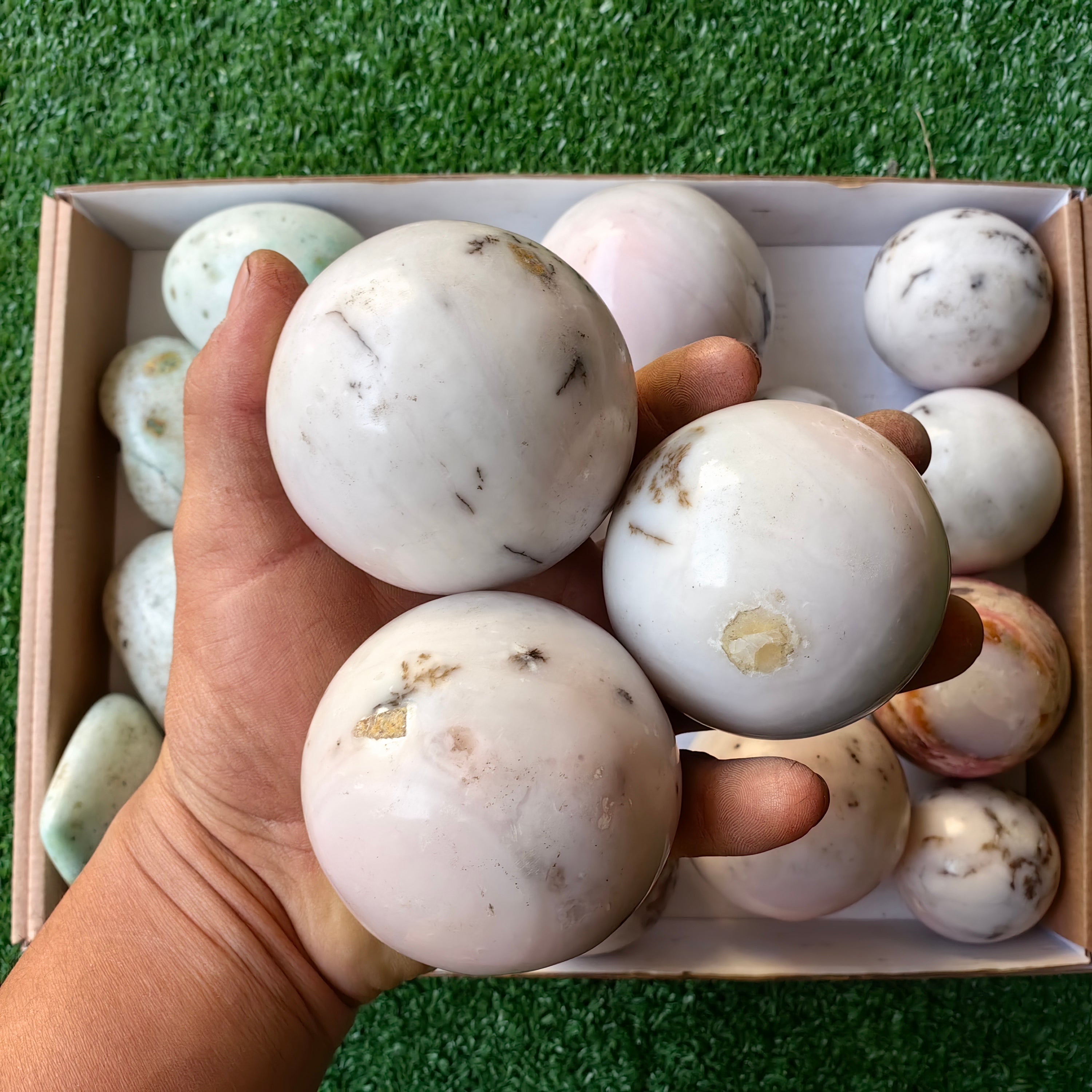 Lot 20 pcs Light-Colored Pink Opal, Chrysoprase free forms