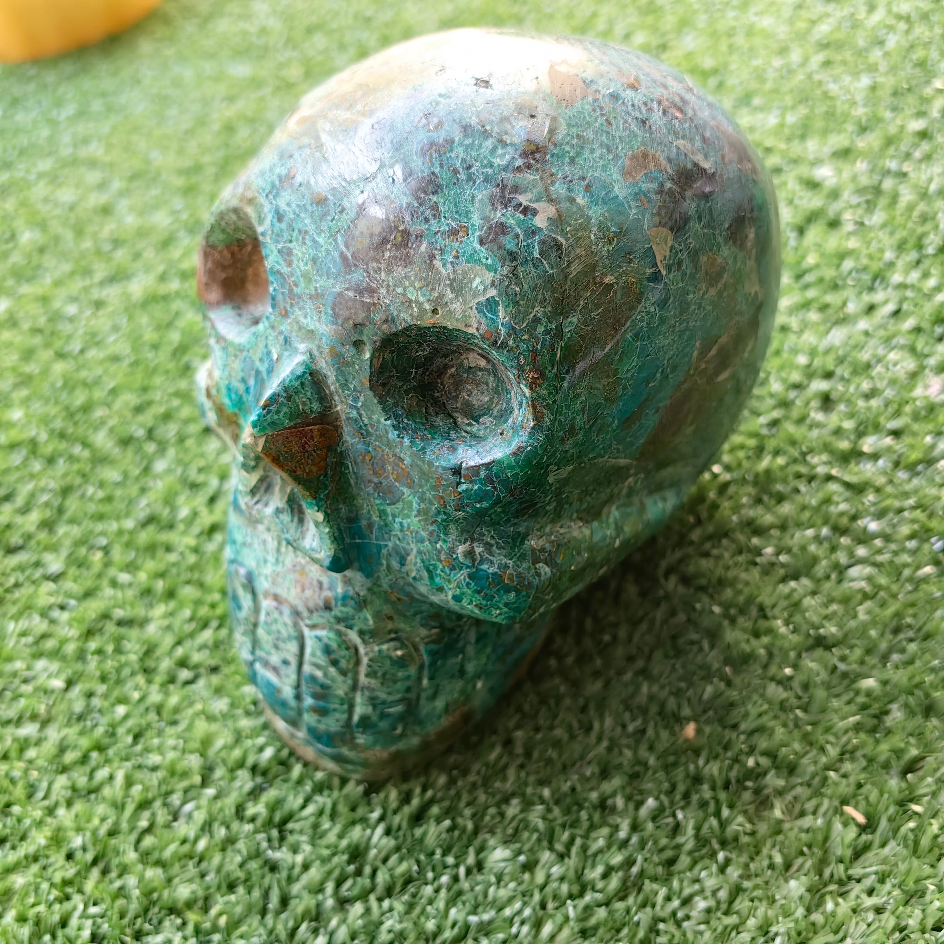 1 pcs Chrysocolla skull