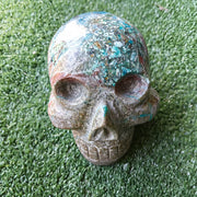 1 pcs Chrysocolla skull