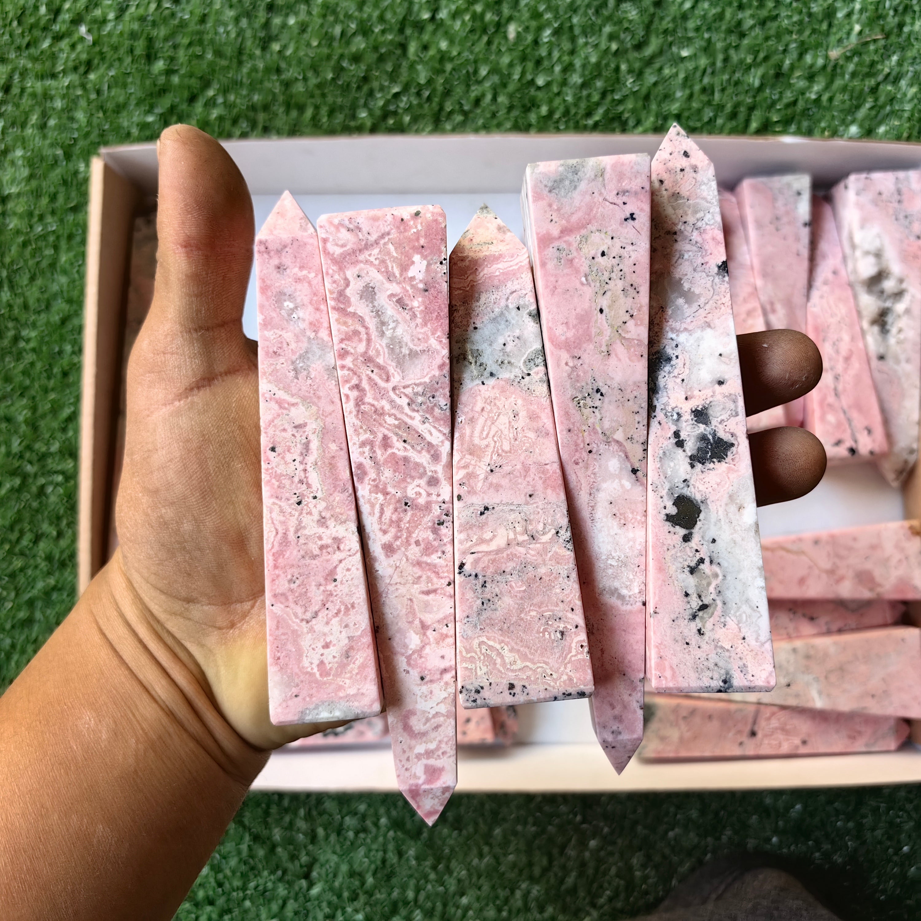 lot 22 pcs Rhodonite tower