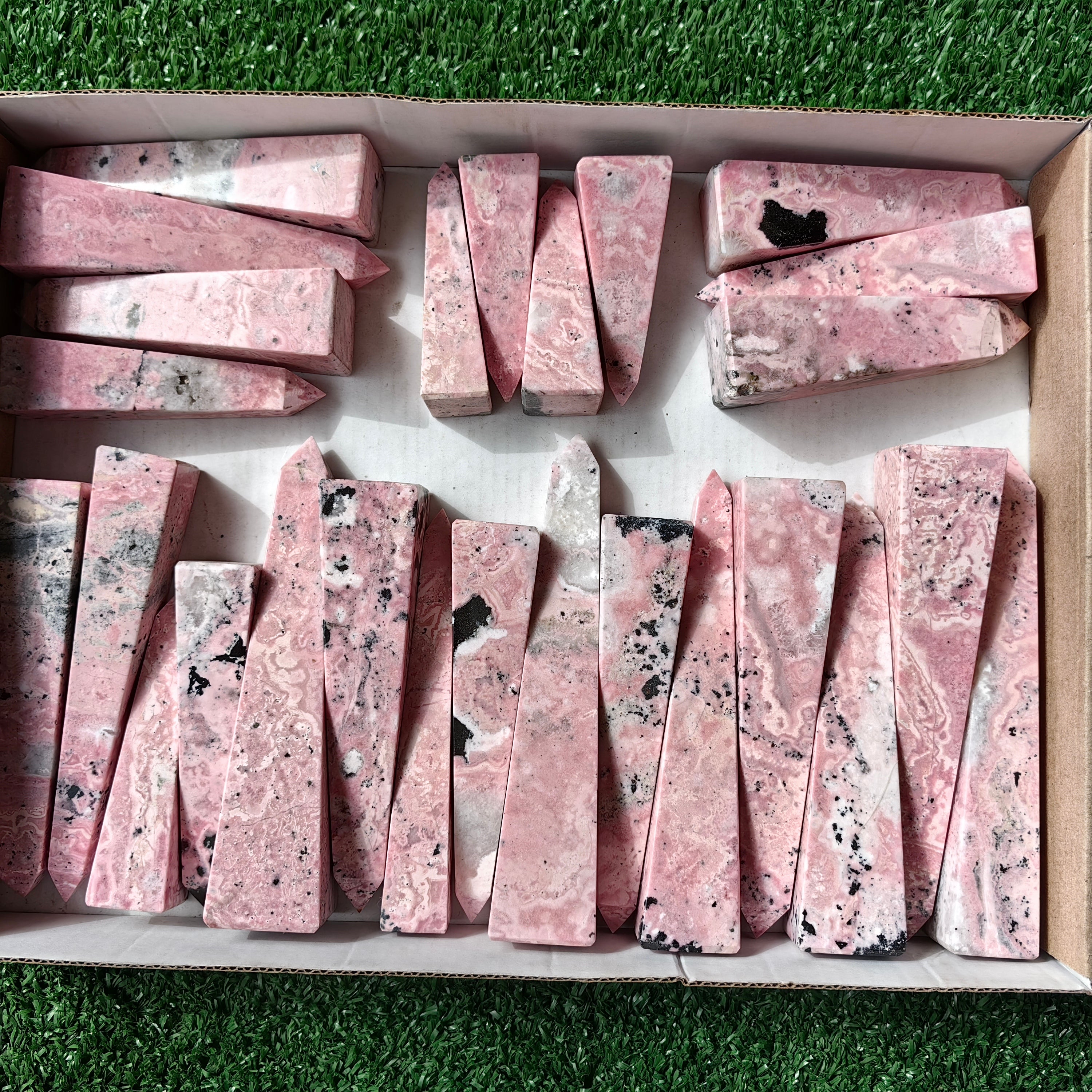 Lot 26 pcs Rhodonite Tower