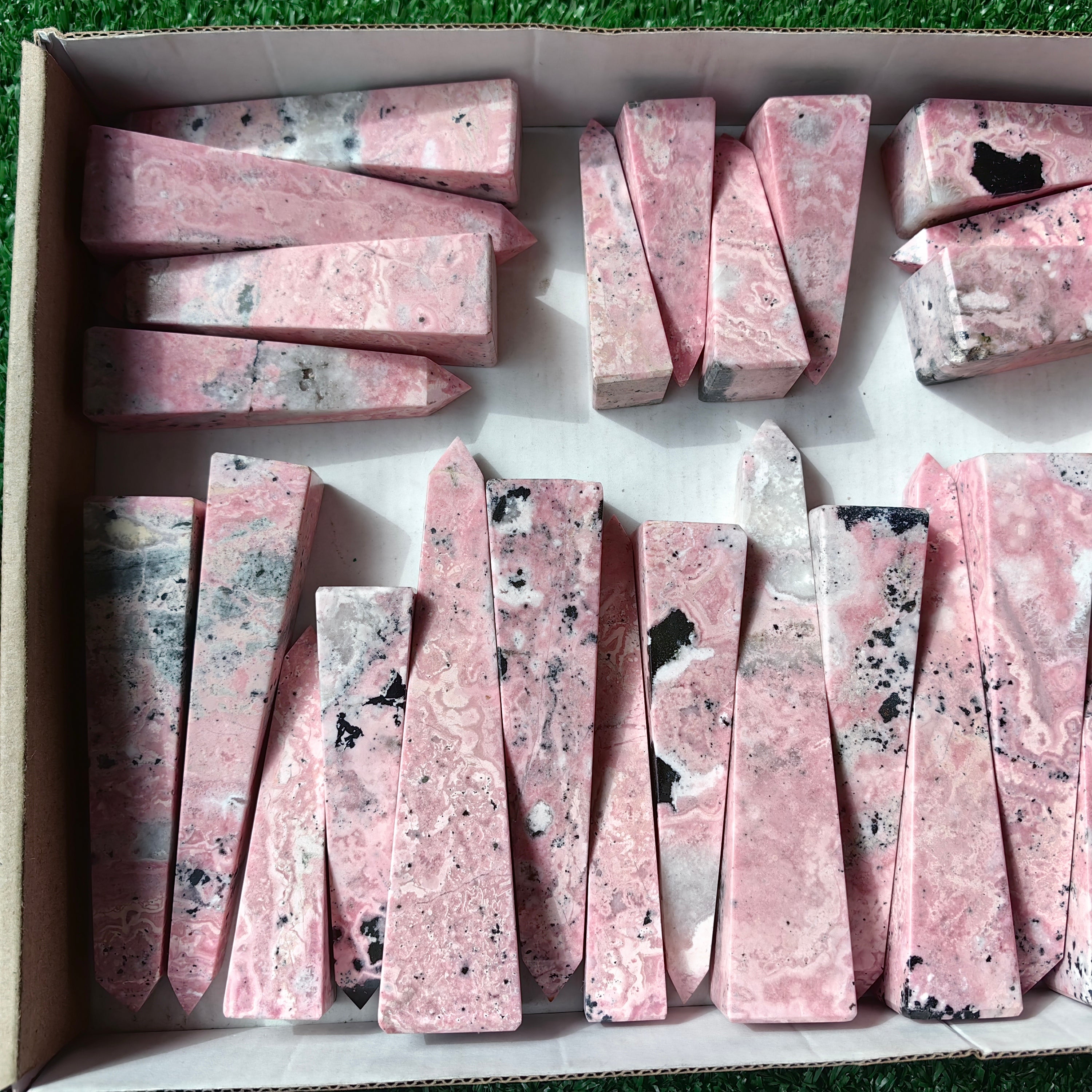 Lot 26 pcs Rhodonite Tower