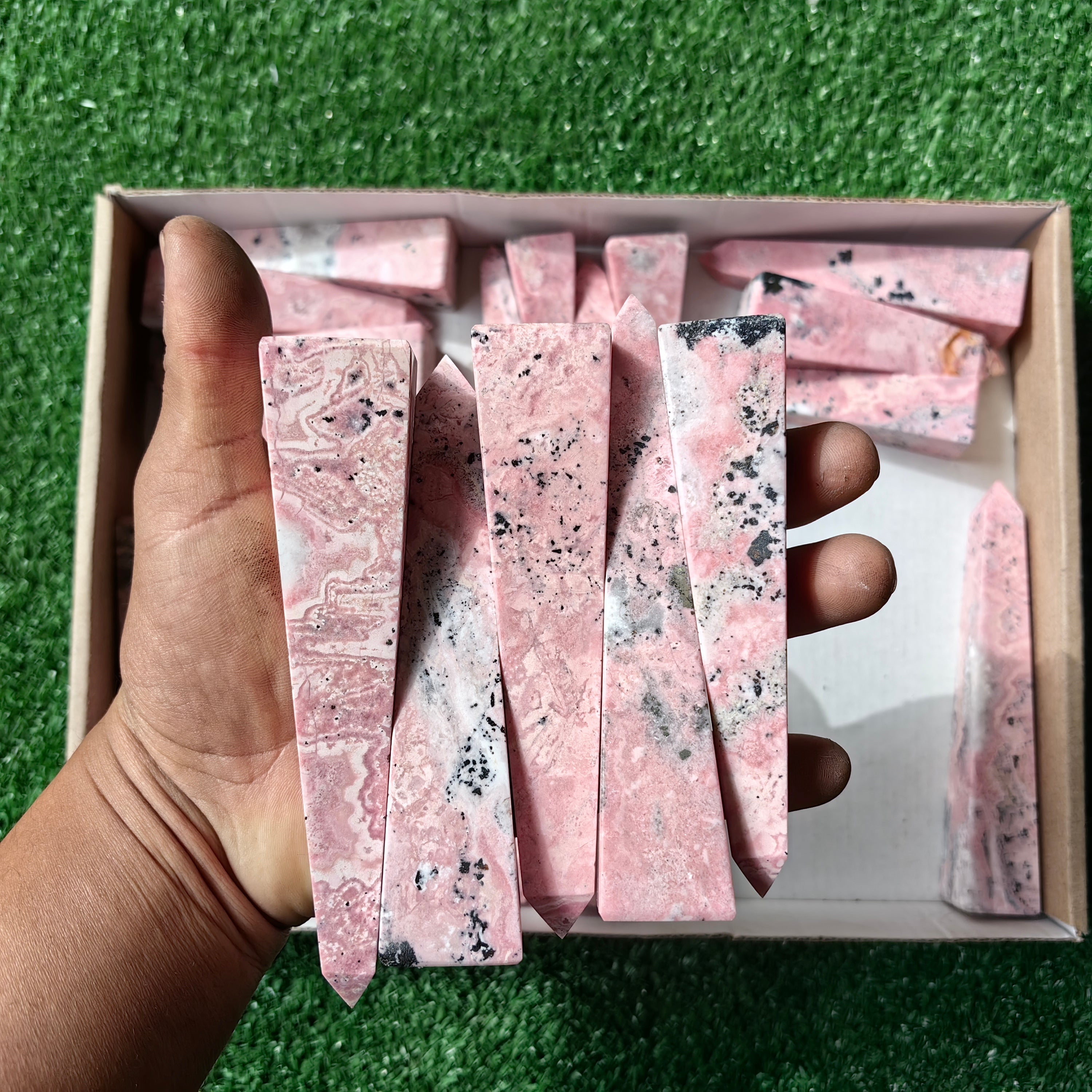 Lot 26 pcs Rhodonite Tower