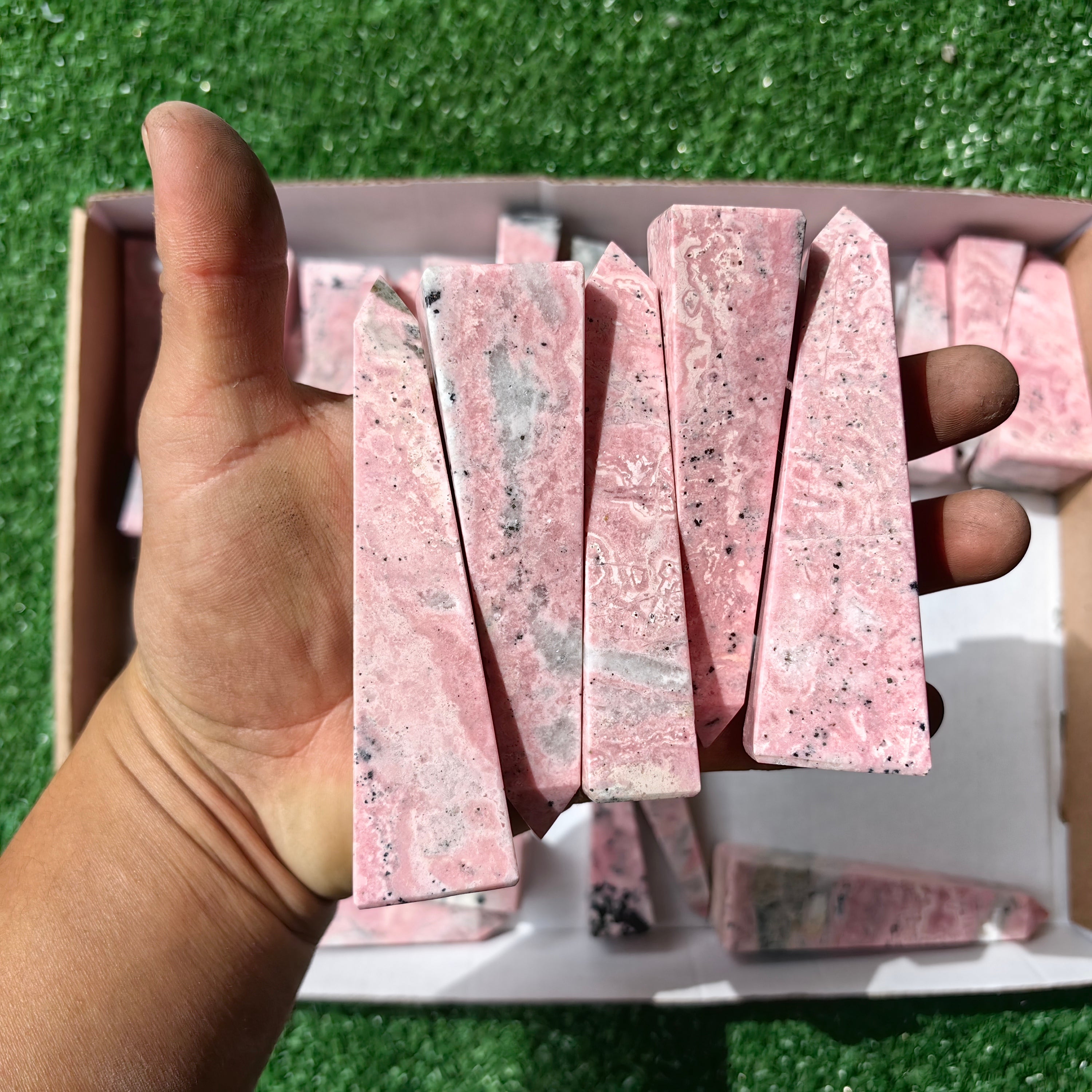 lot 35 pcs Rhodonite tower