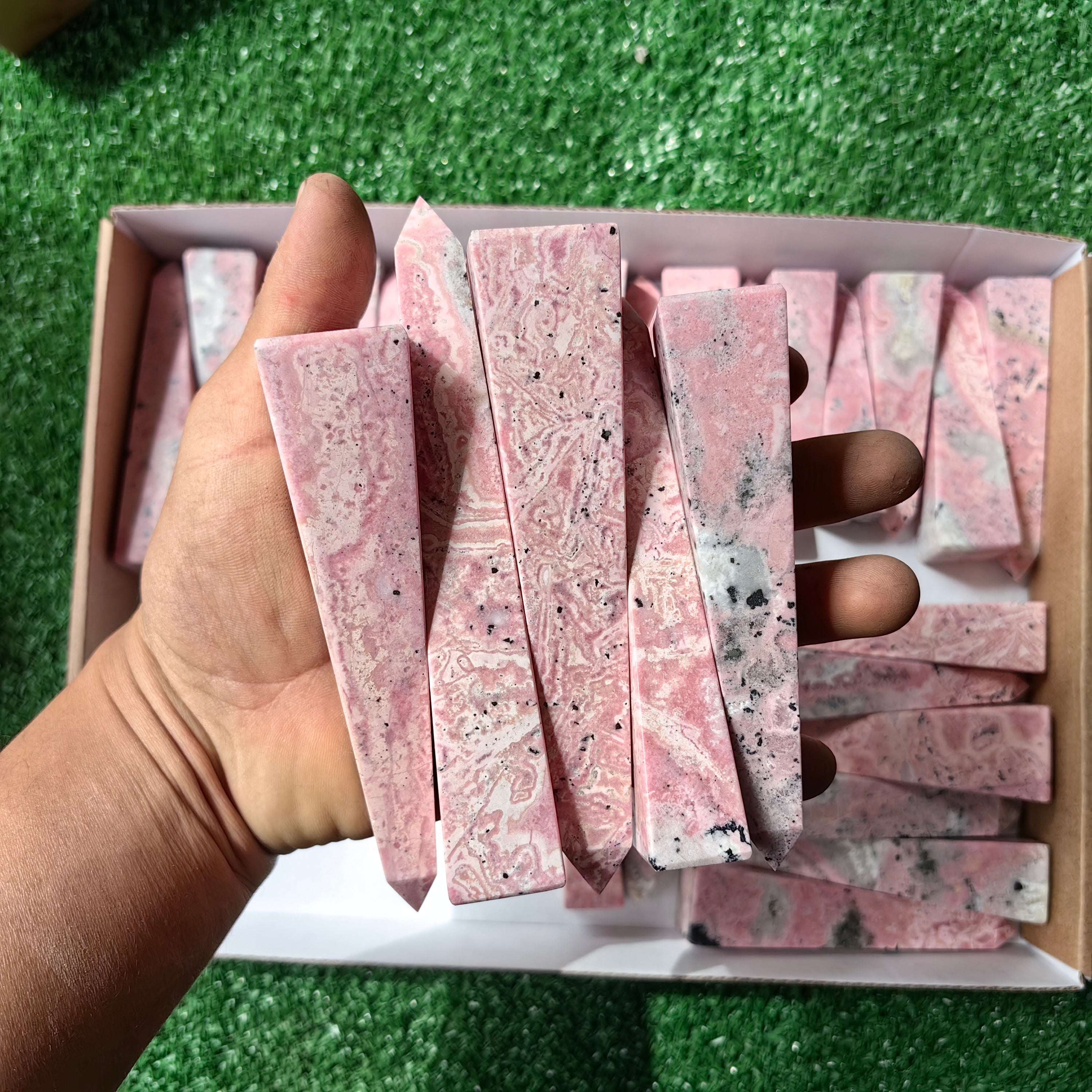 lot 29 pcs Rhodonite tower