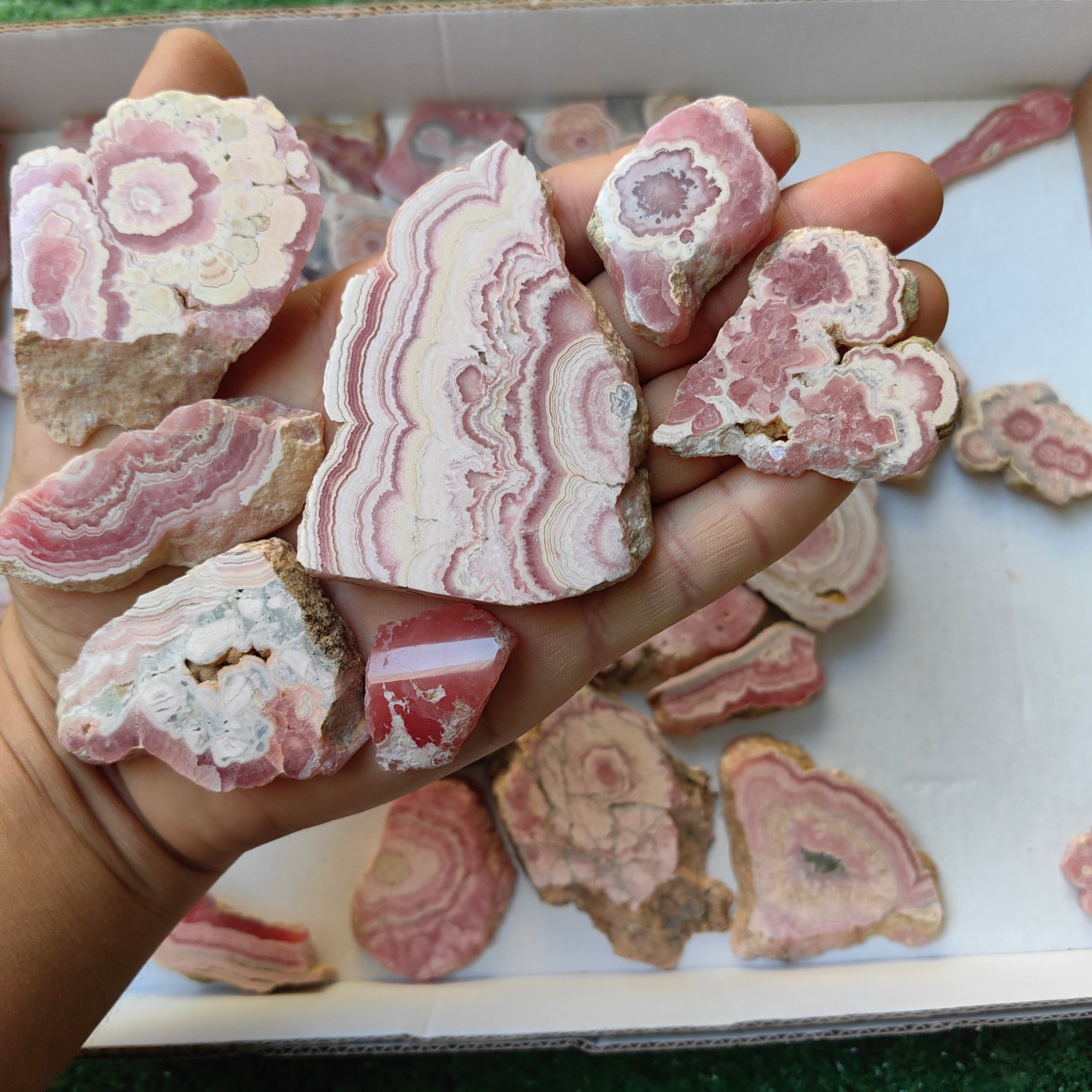 Lot 40 pcs Rhodochrosite Slices
