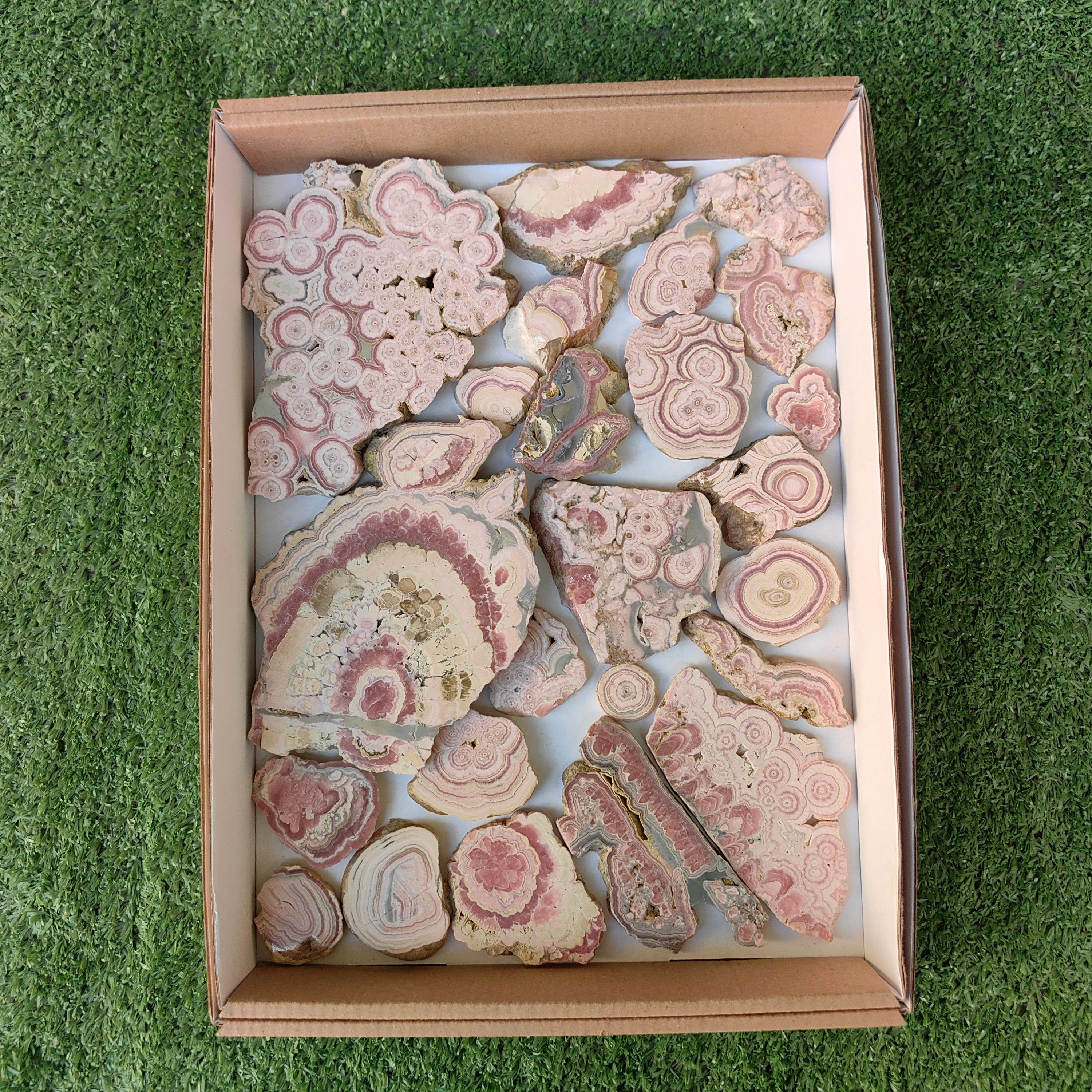 Lot 25 pcs Rhodochrosite Slices