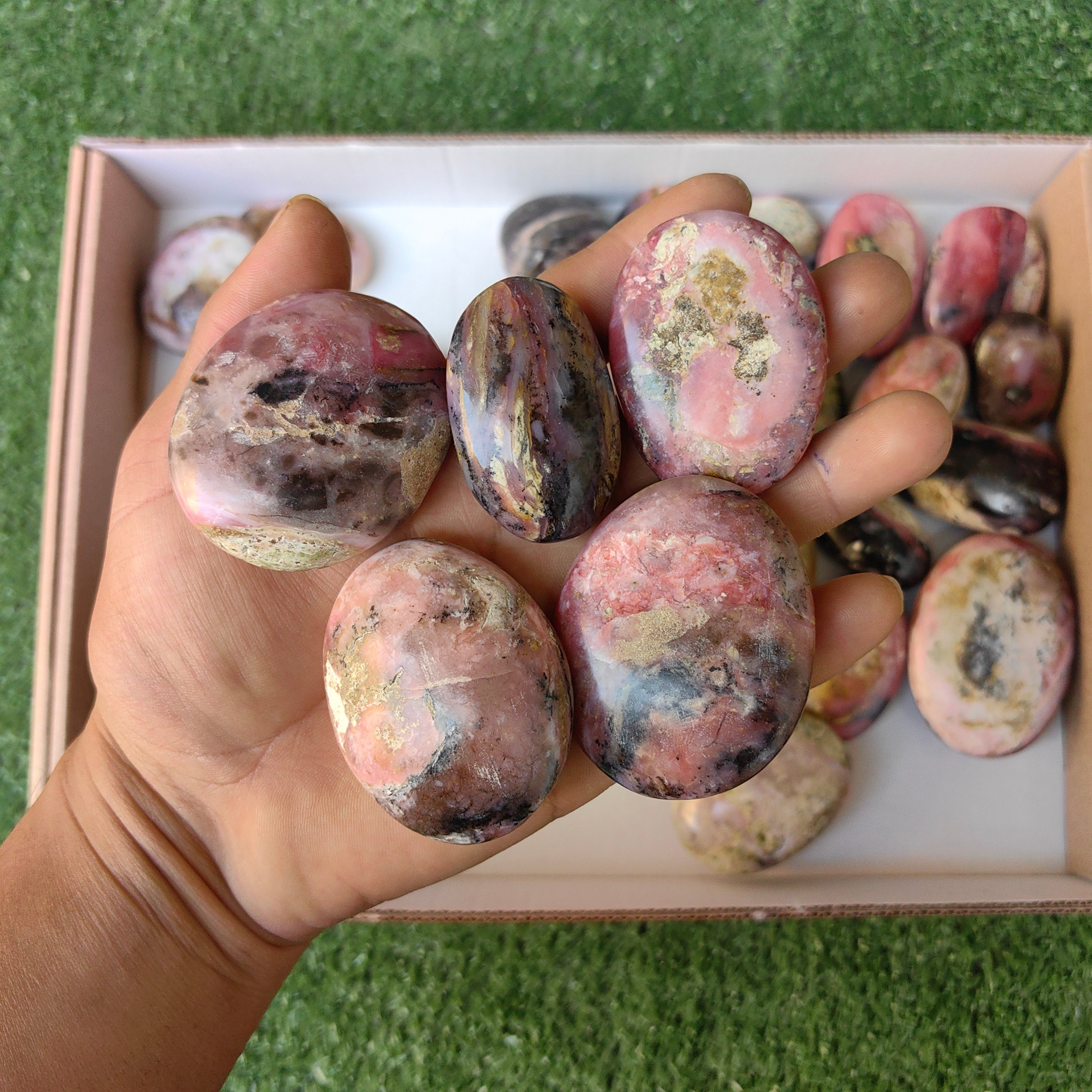Lot 31 pcs Strawberry Pink Opal Palm