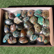 Lot 29 pcs Epidote on Chrysocolla with Quartz Palm