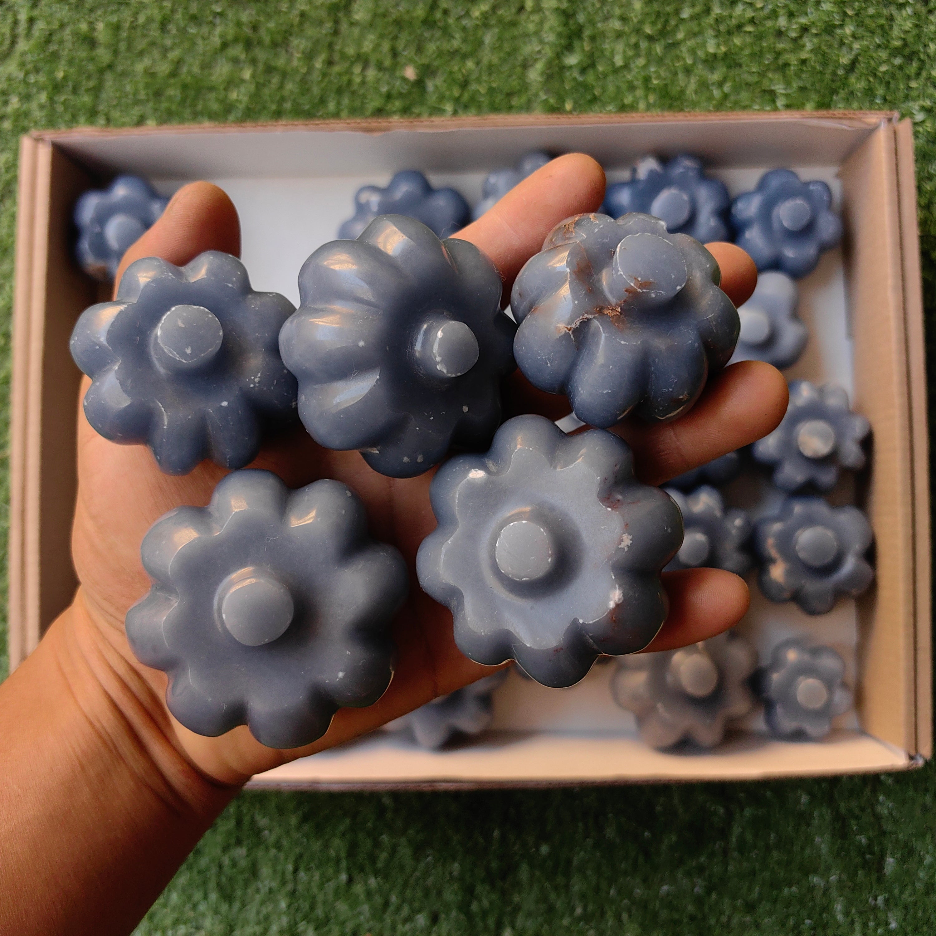 Lot 25 pcs Angelite Pumpkin