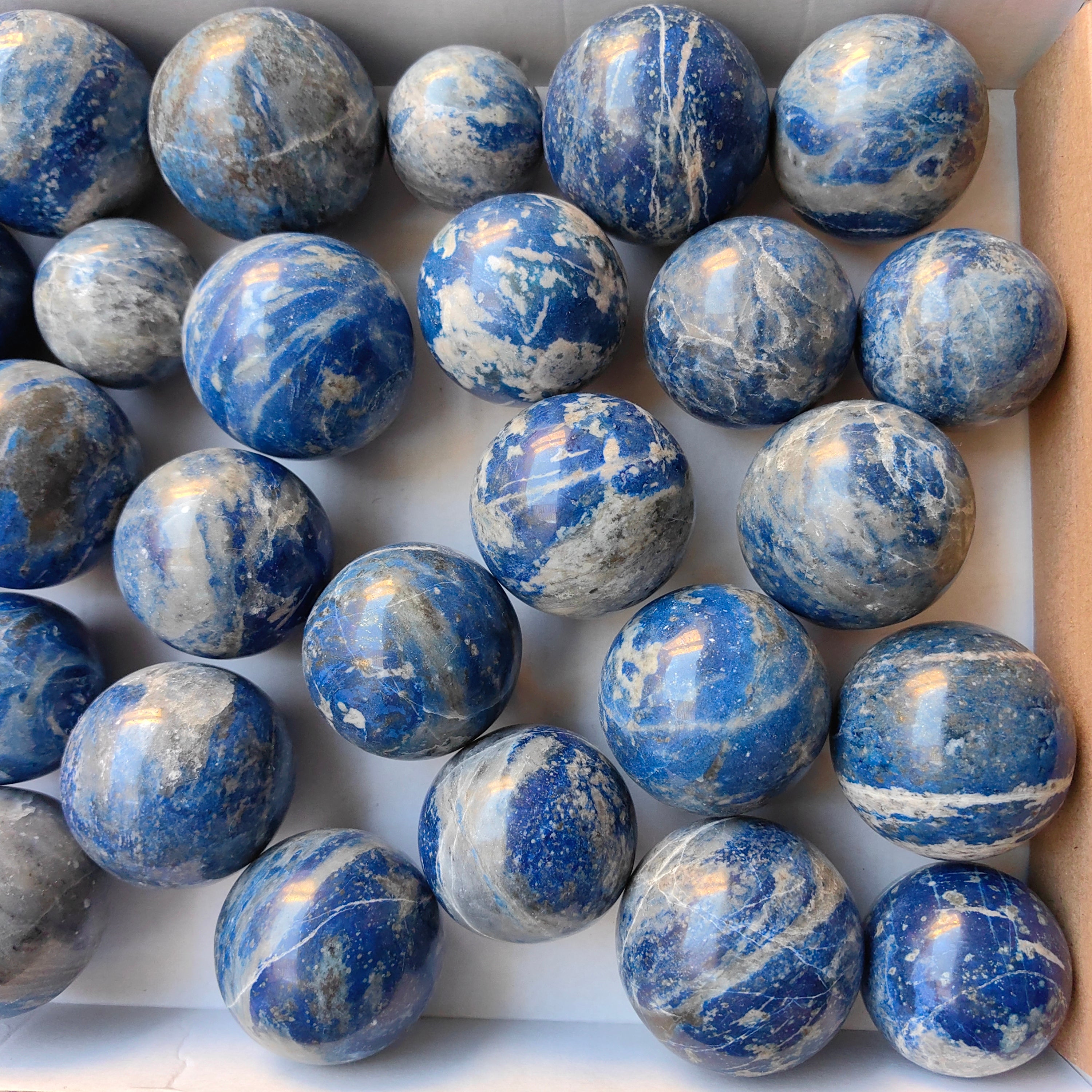 Lot 29 pcs Lapis Lazuli Sphere