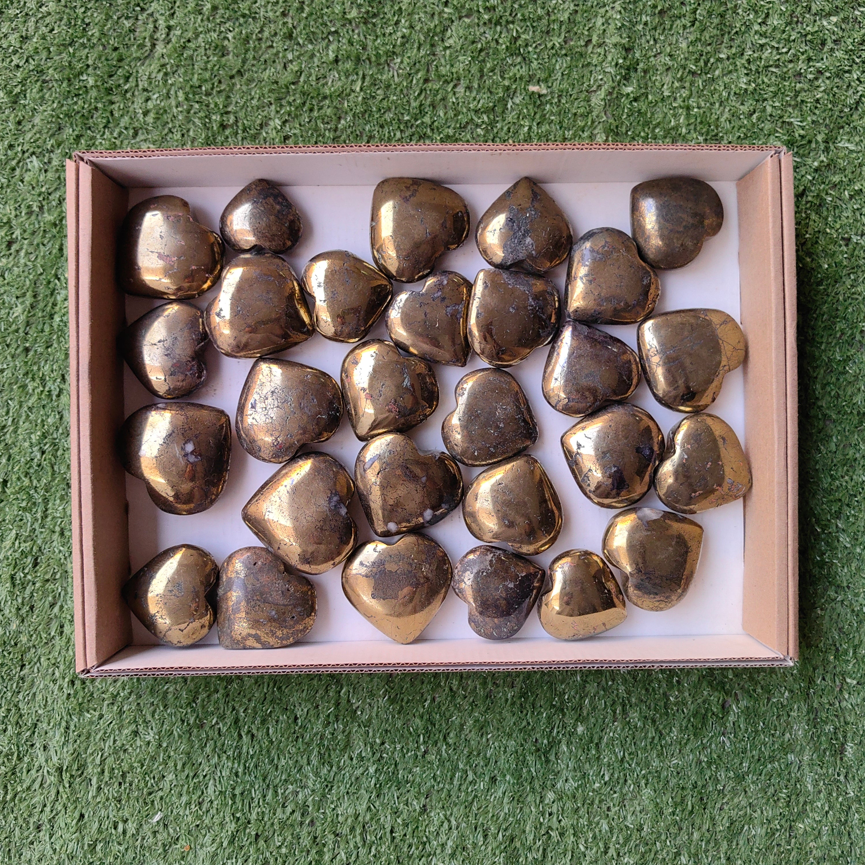 Lot 28 pcs Chalcopyrite heart
