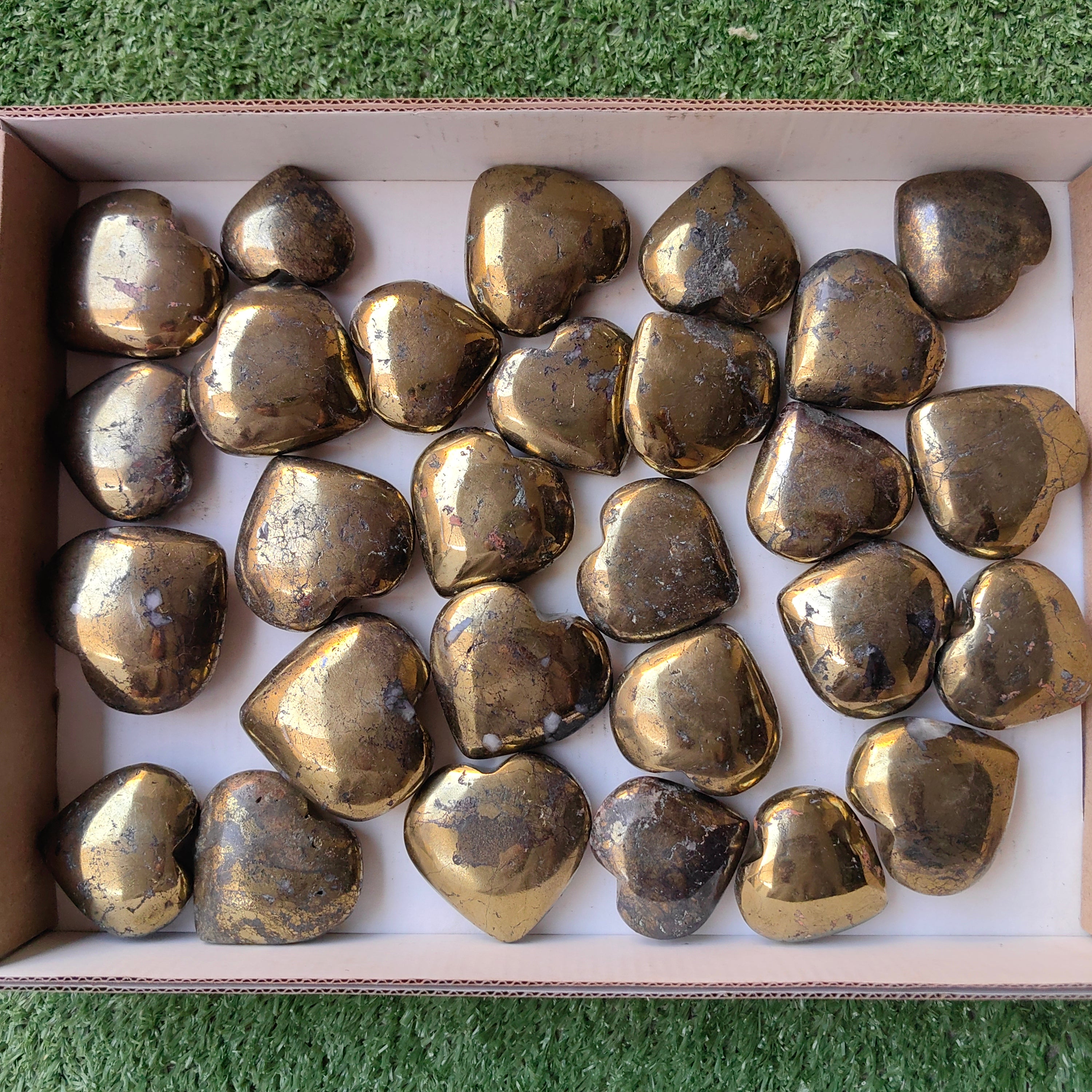 Lot 28 pcs Chalcopyrite heart