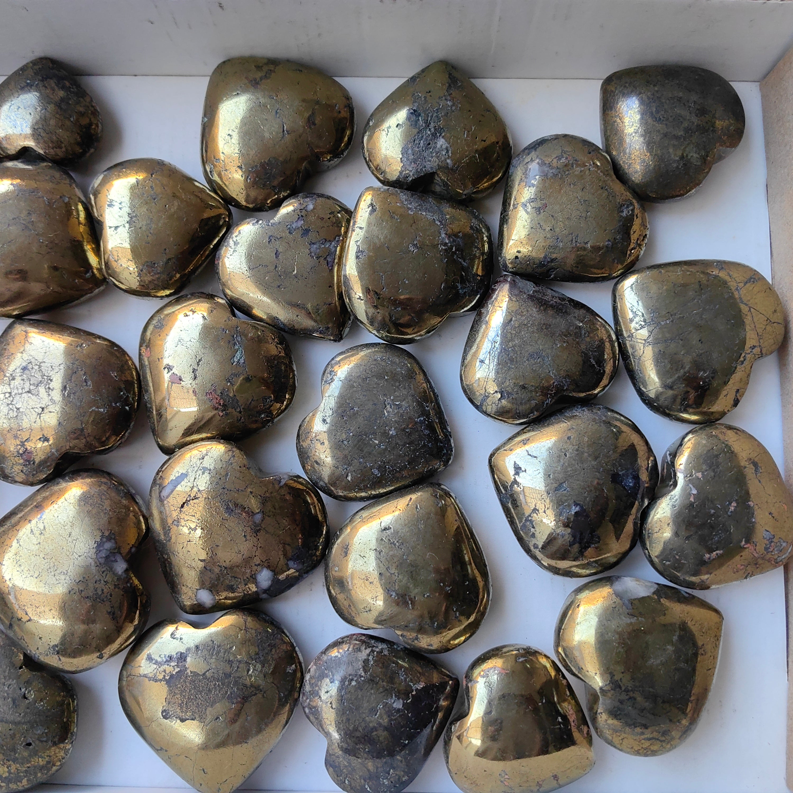 Lot 28 pcs Chalcopyrite heart