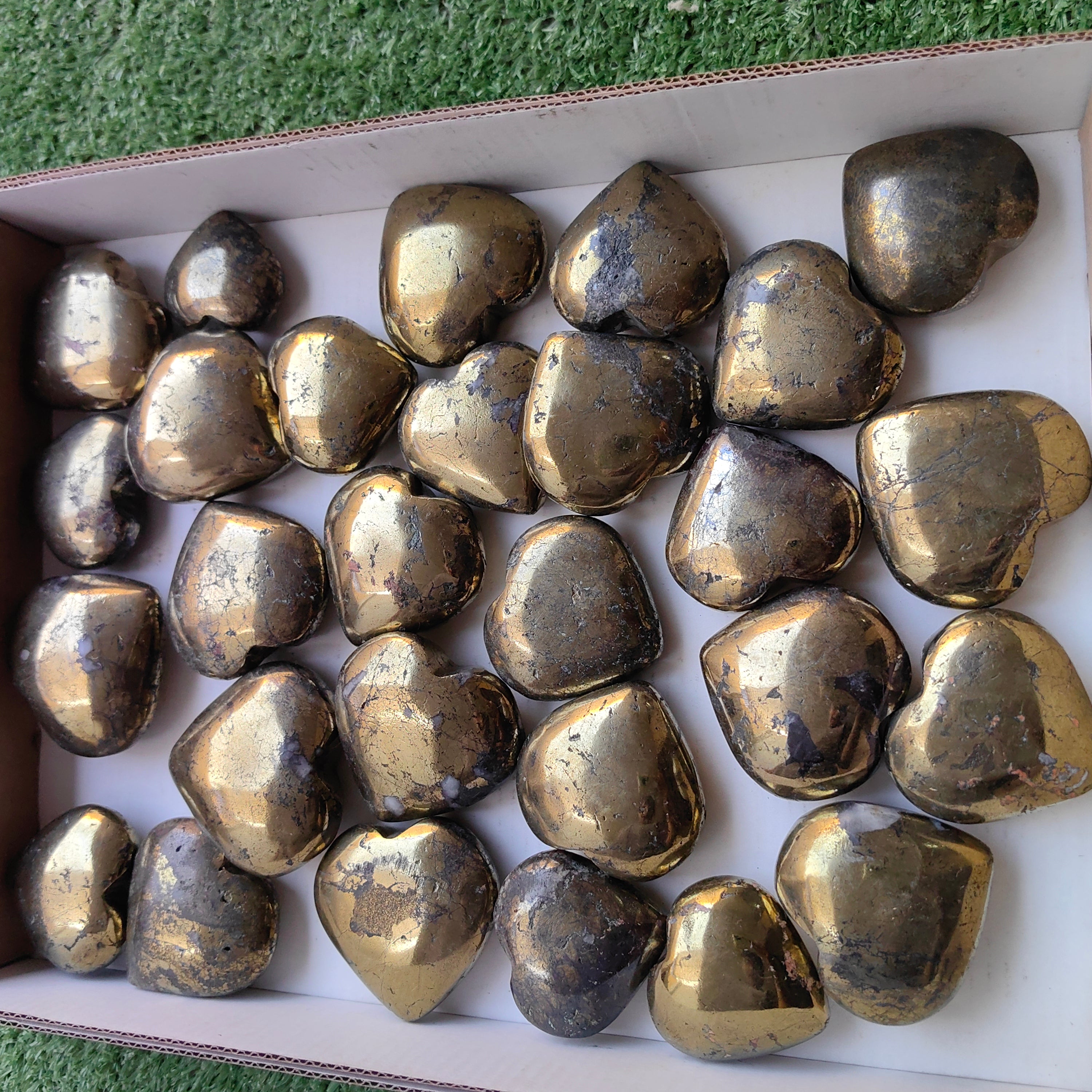 Lot 28 pcs Chalcopyrite heart