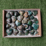 Lot 28 pcs Chrysocolla with Quartz Heart