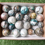 Lot 23 pcs Chrysocolla with Quartz Sphere
