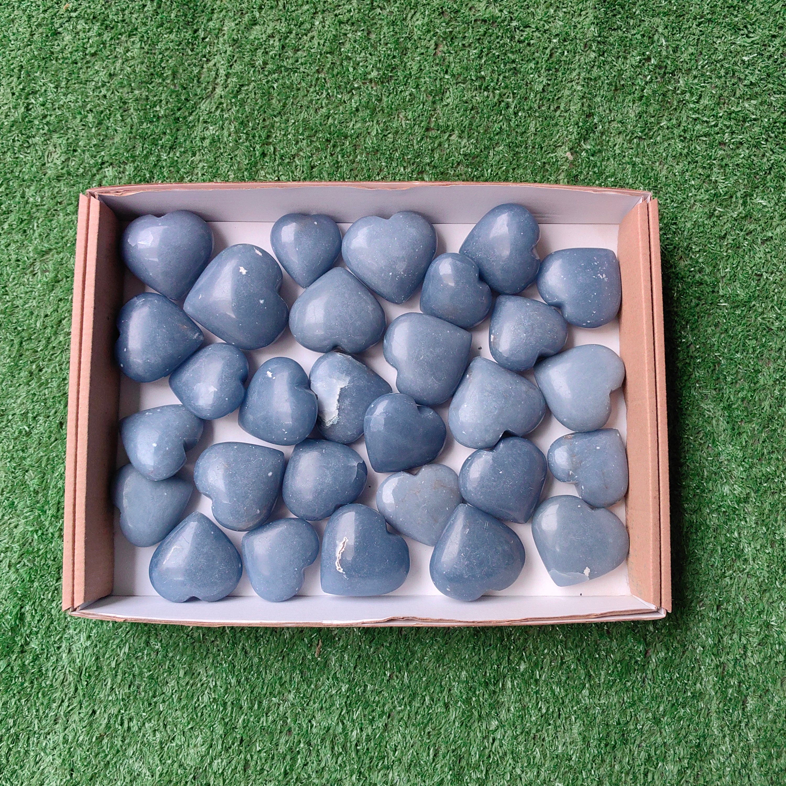 Lot 29 pcs Angelite Heart