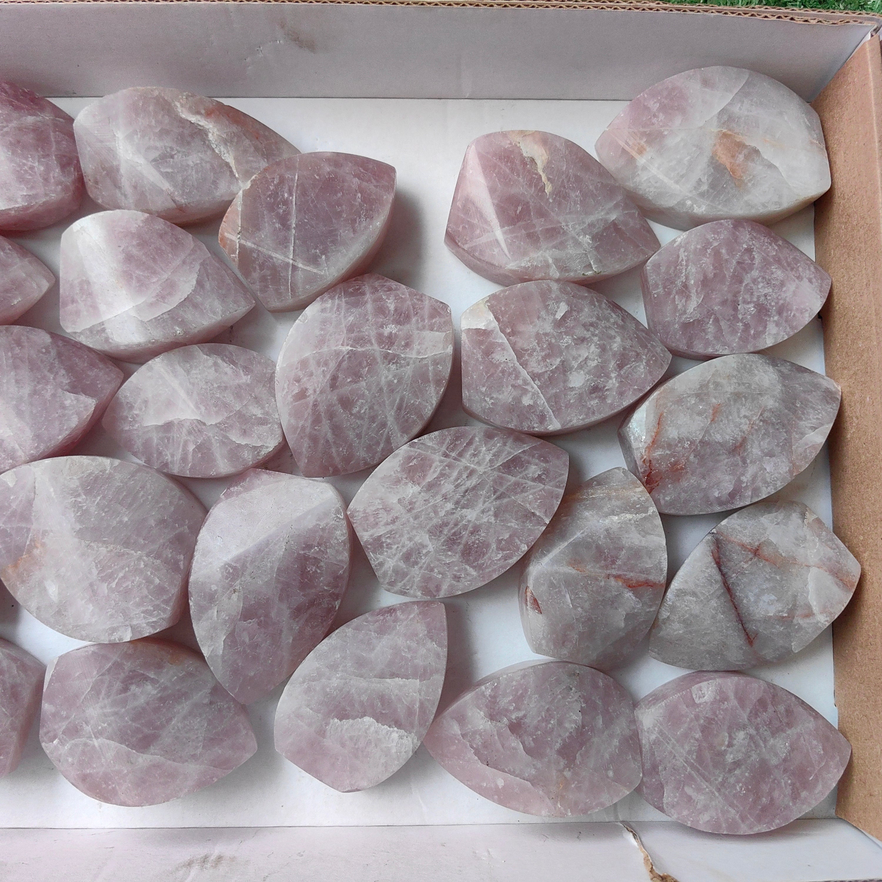 Lot 24 pcs Rose Quartz Flame