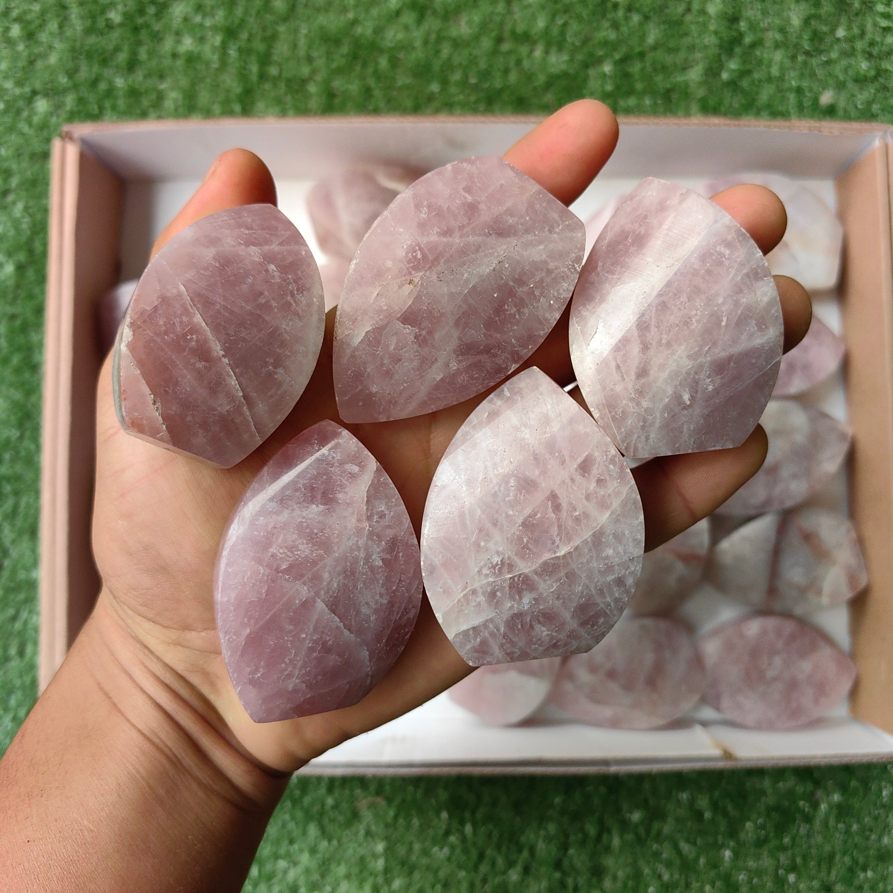 Lot 24 pcs Rose Quartz Flame