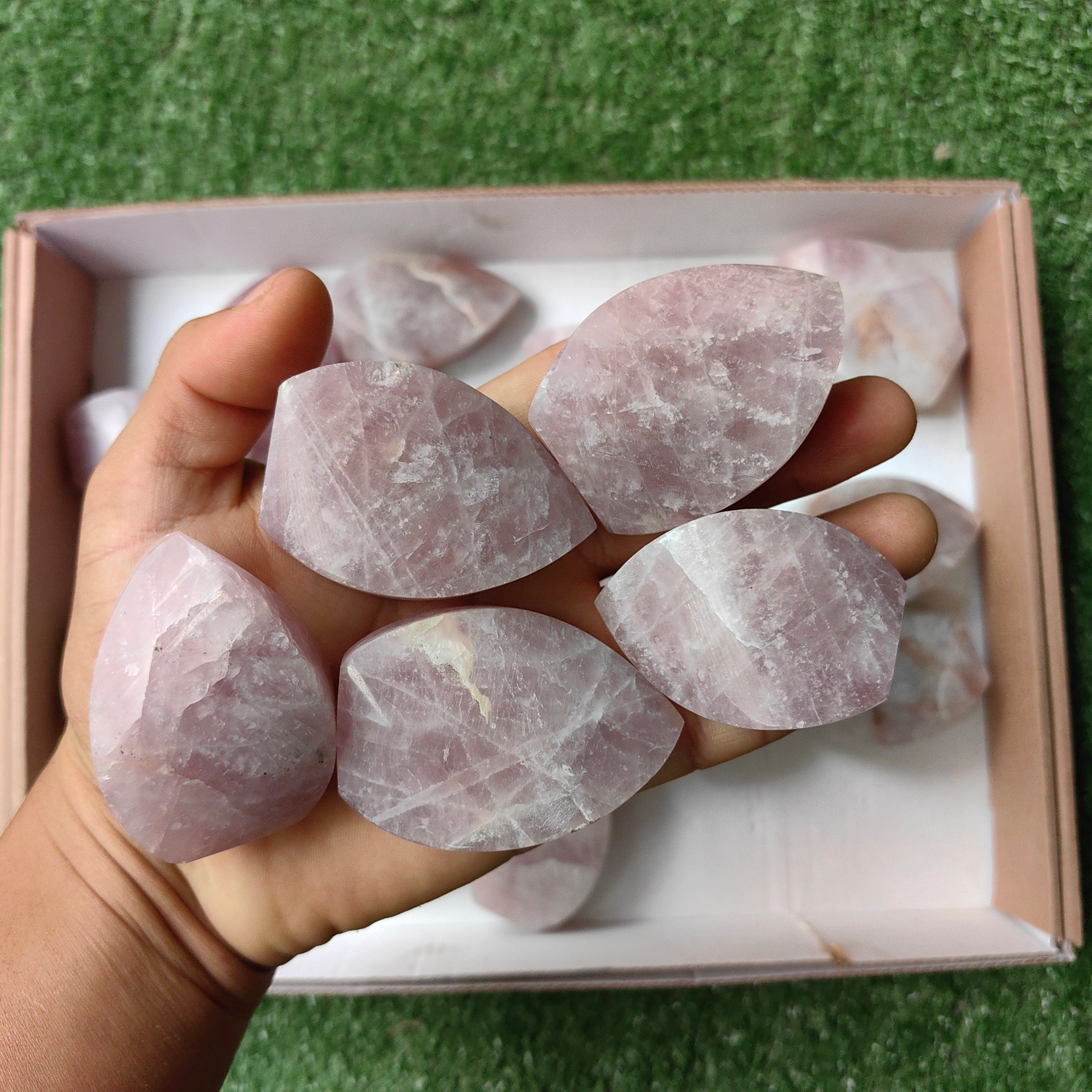 Lot 24 pcs Rose Quartz Flame