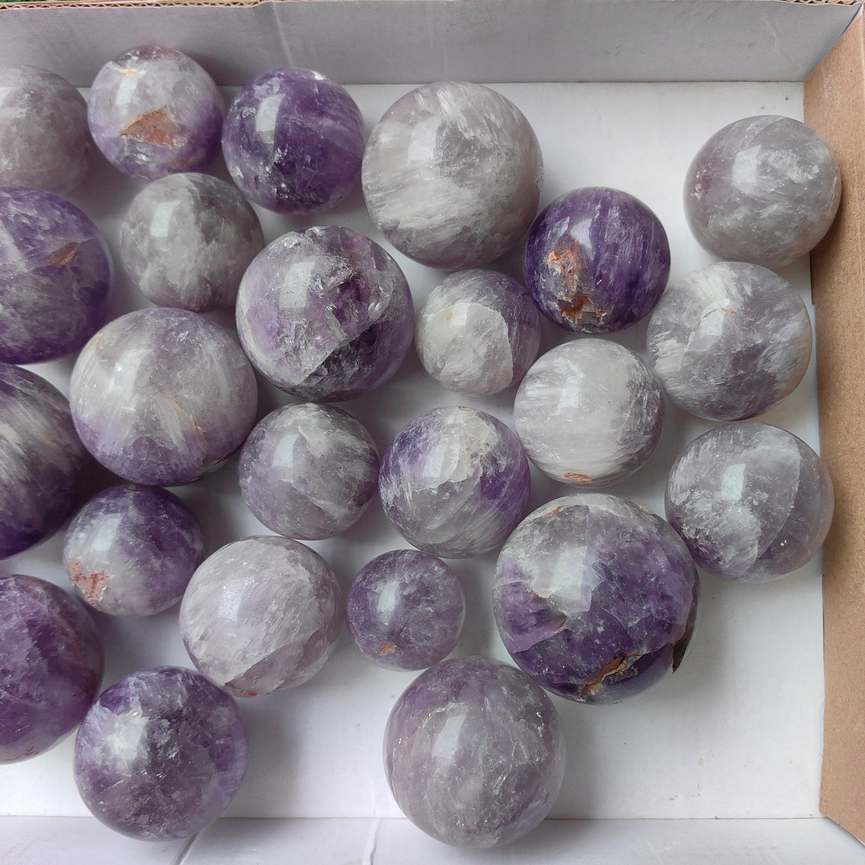 Lot 28 pcs Amatist Sphere