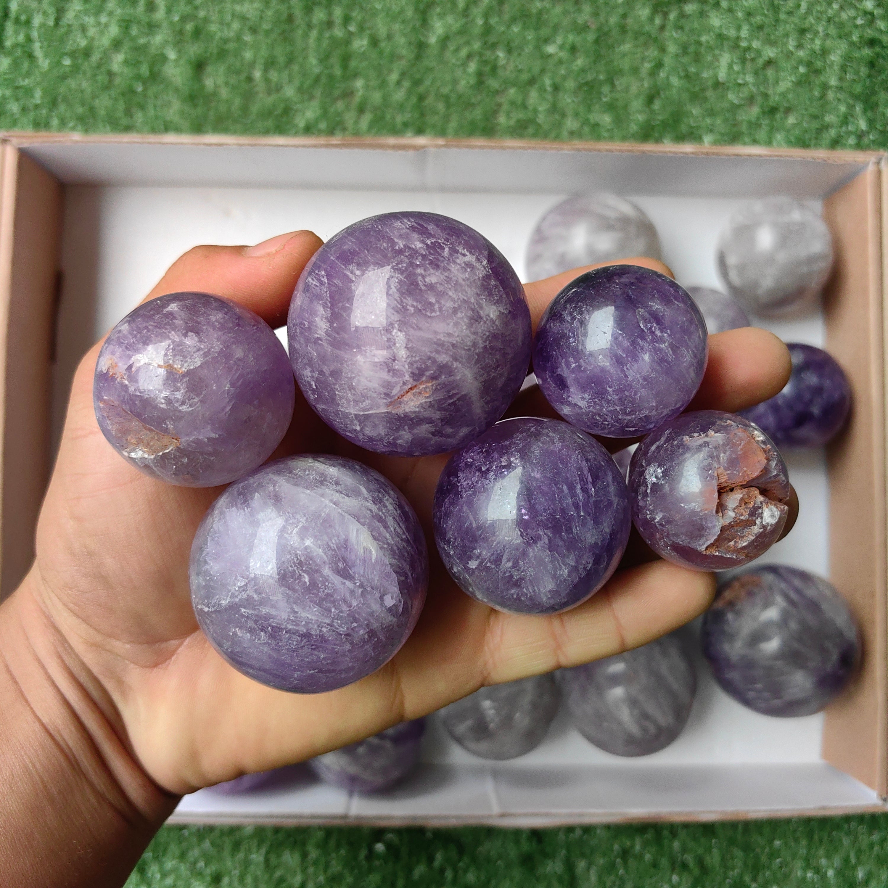 Lot 28 pcs Amatist Sphere