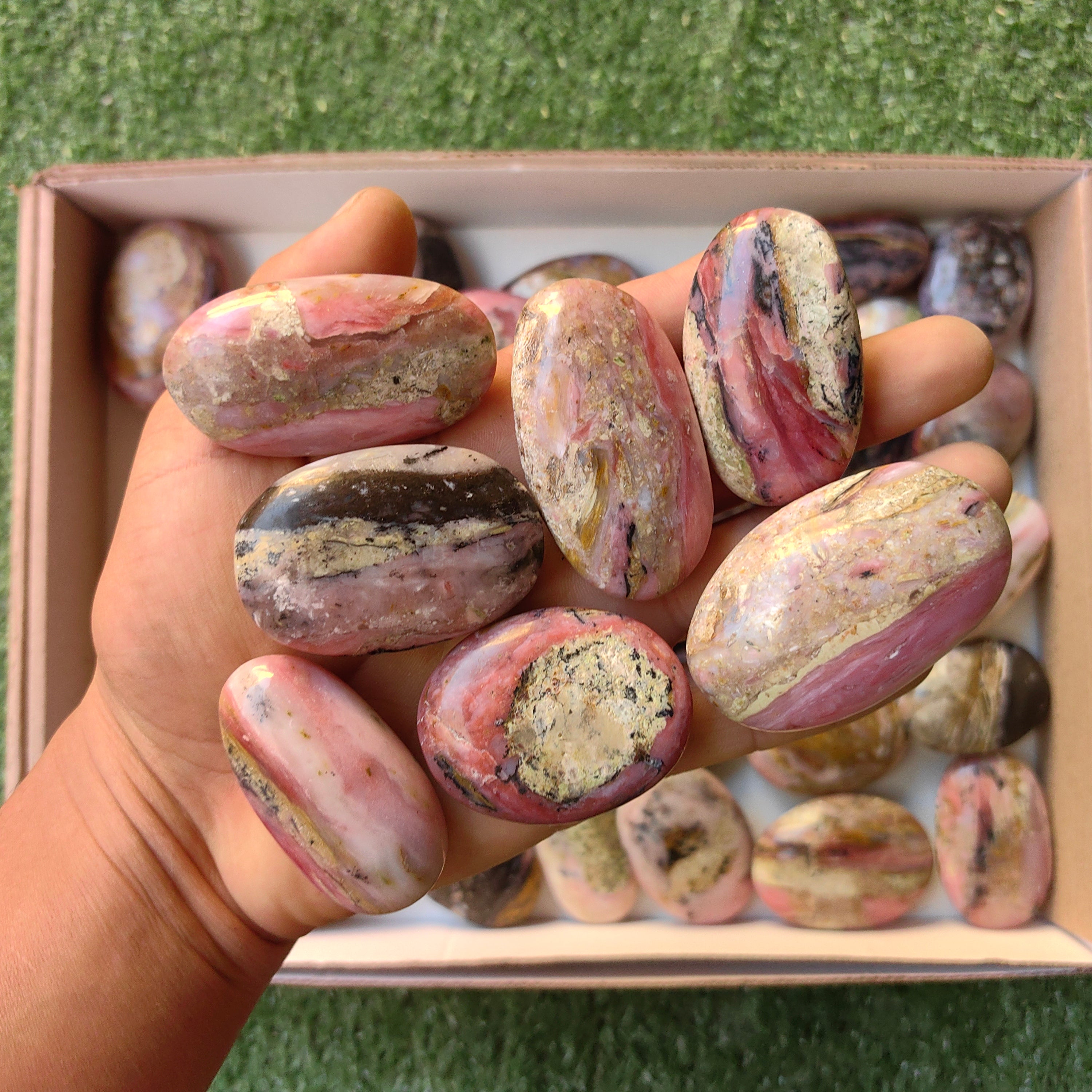 Lot 34 pcs Strawberry Pink Opal Palm