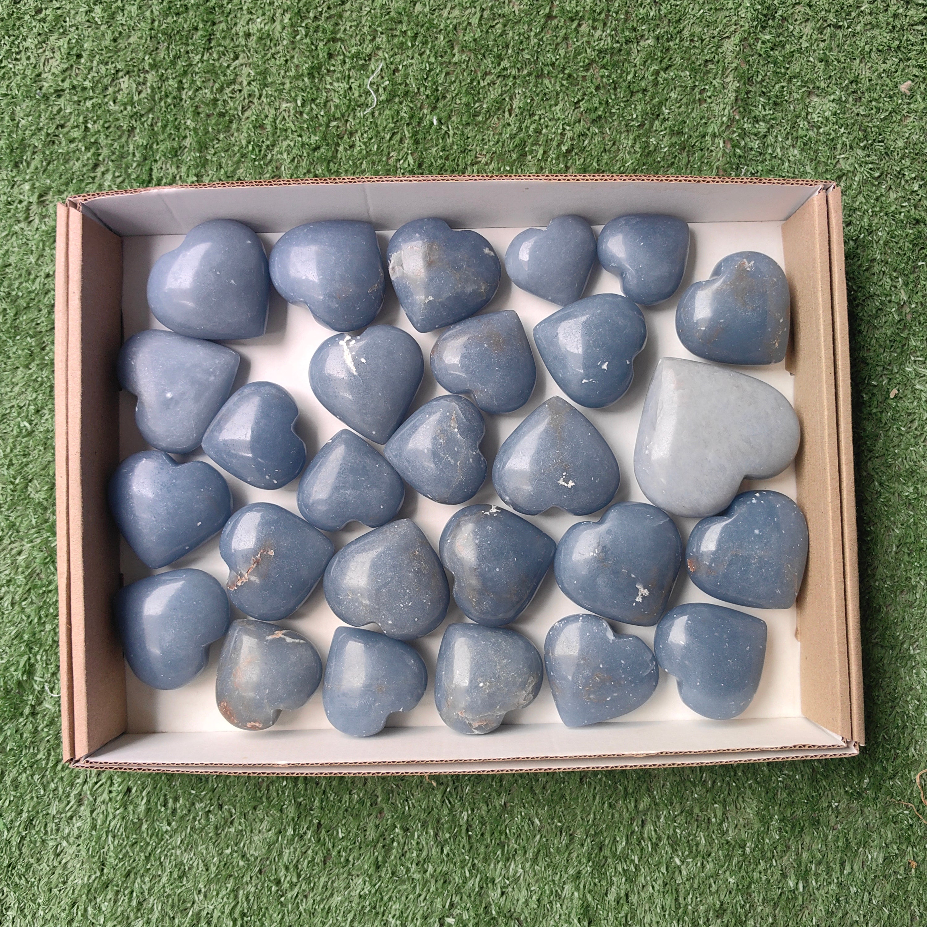 Lot 26 pcs Angelite Heart