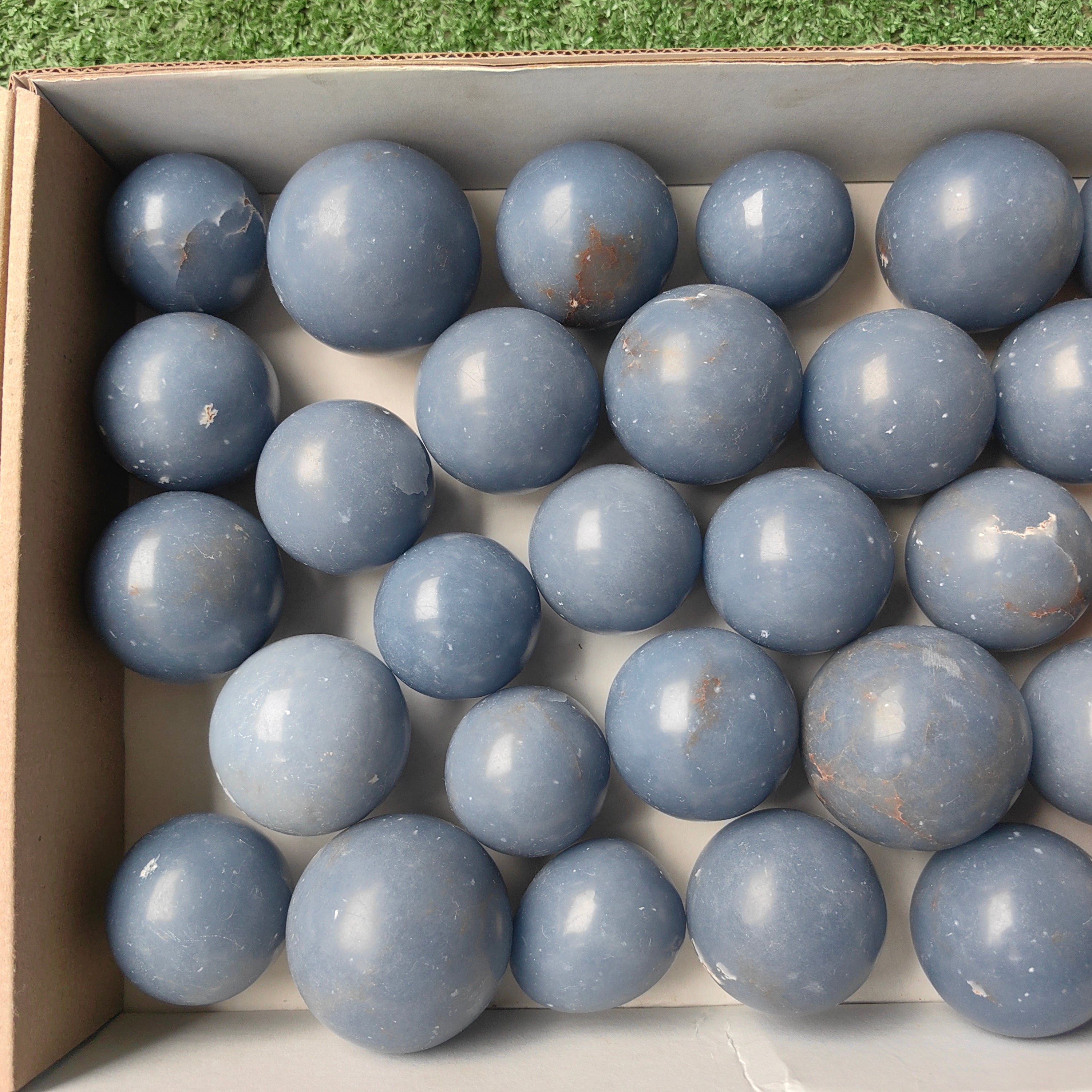 Lot 29 pcs Angelite Sphere