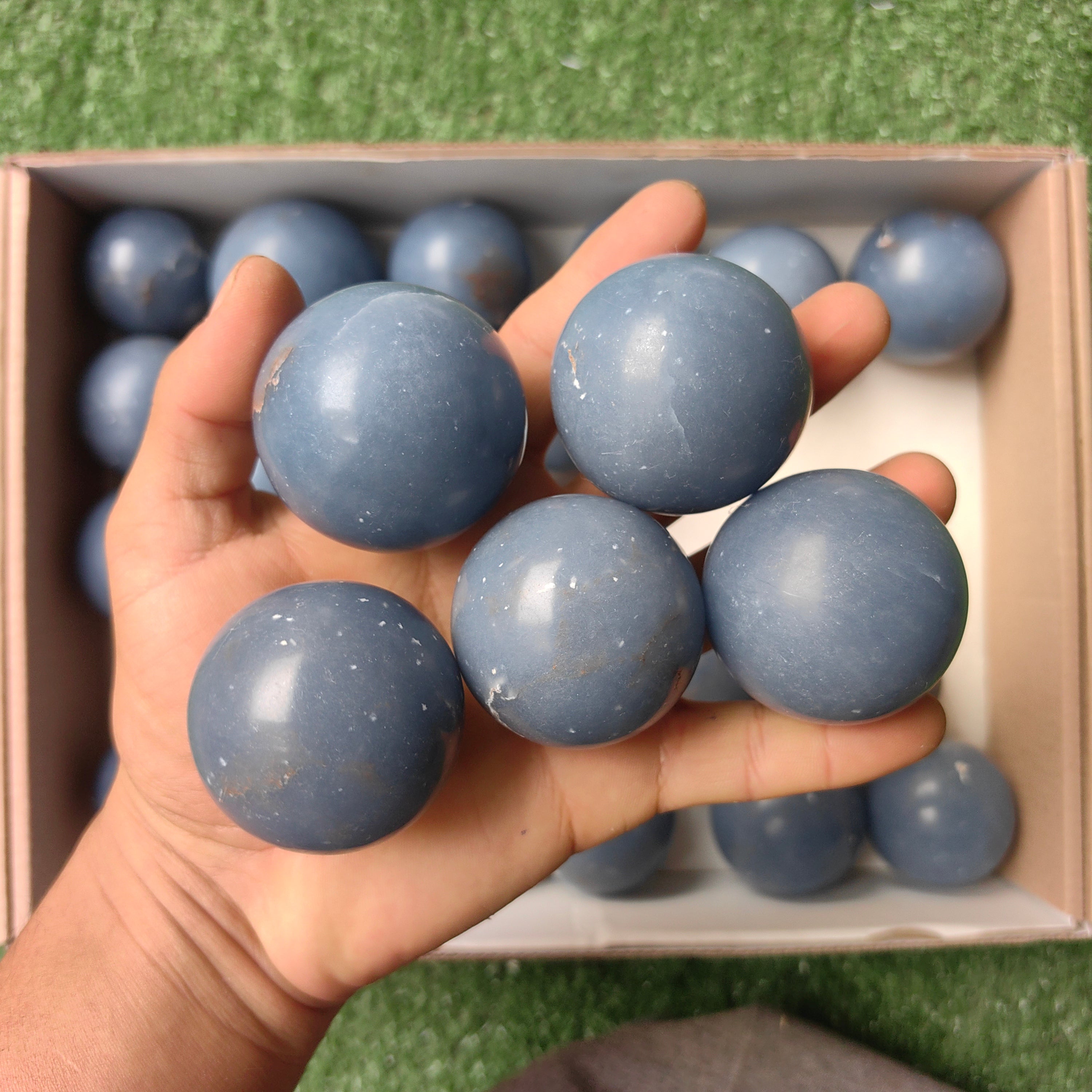 Lot 29 pcs Angelite Sphere