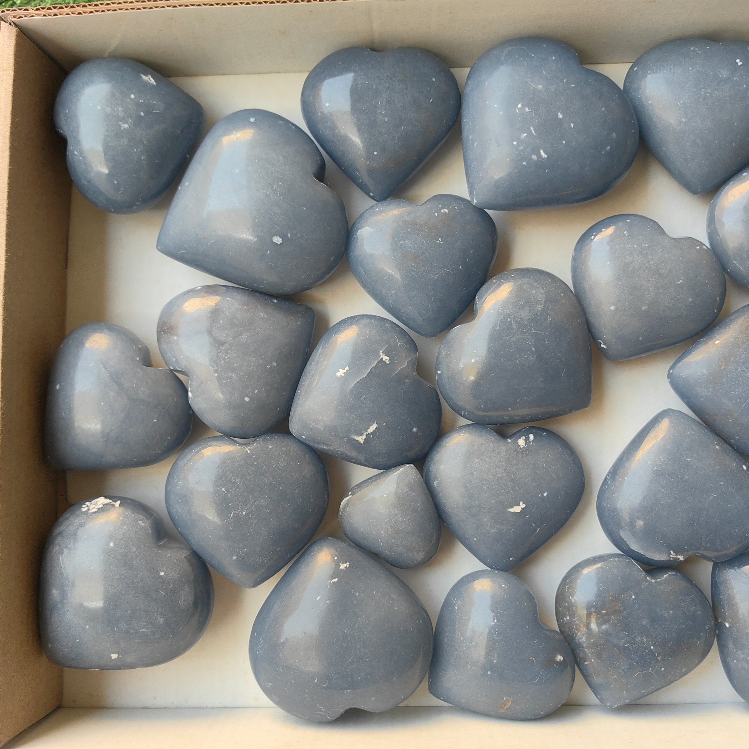 Lot 25 pcs Angelite Heart