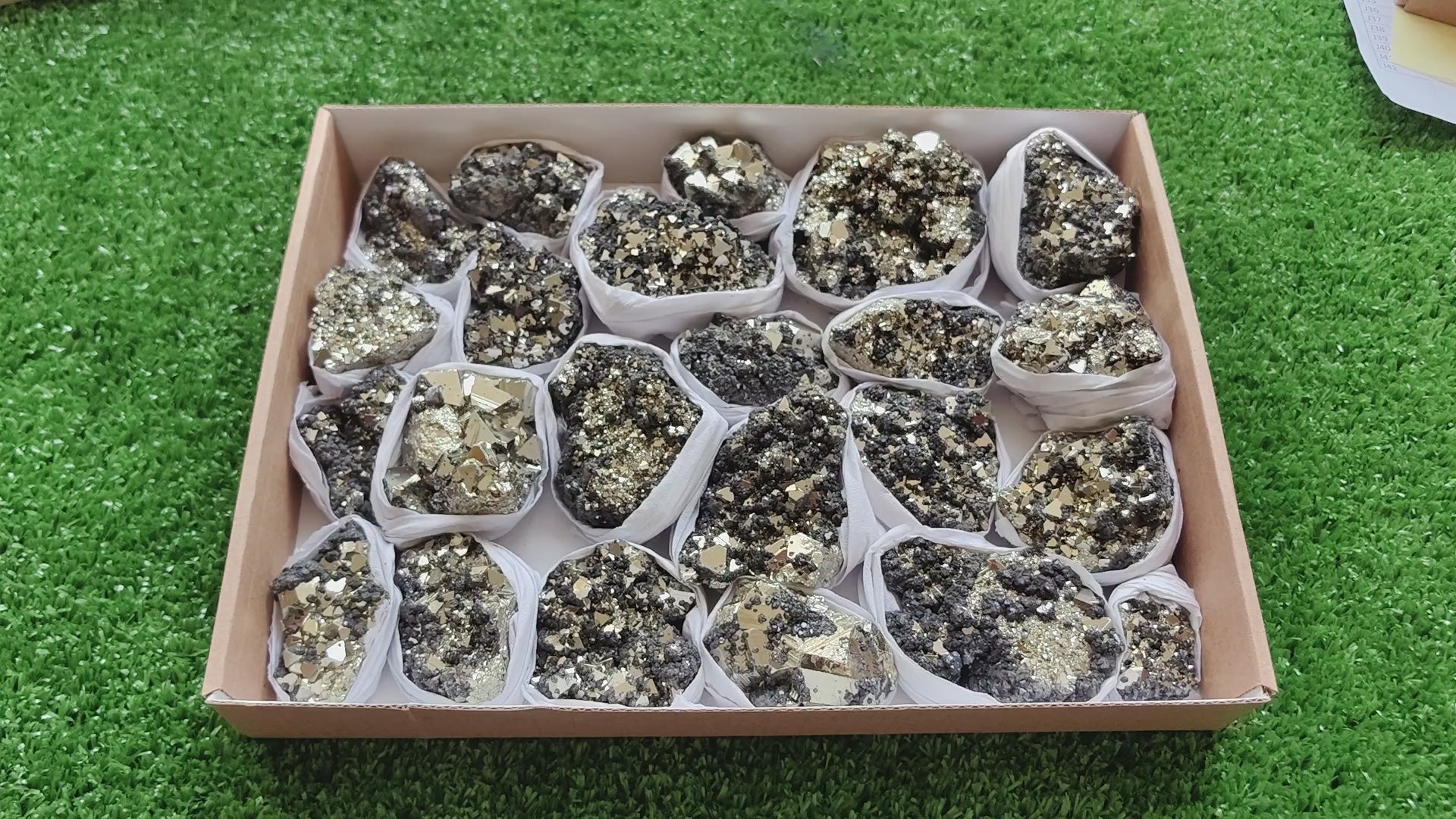 Load video: Box pyrite Octahedral