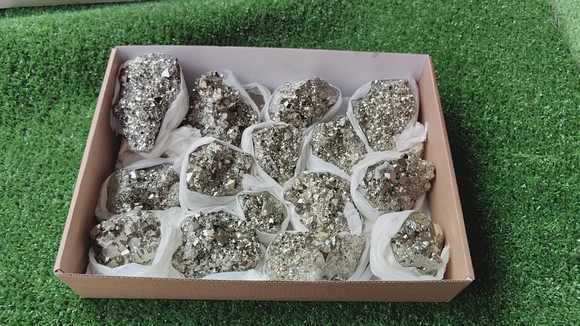 Load video: Box pyrite Octahedral