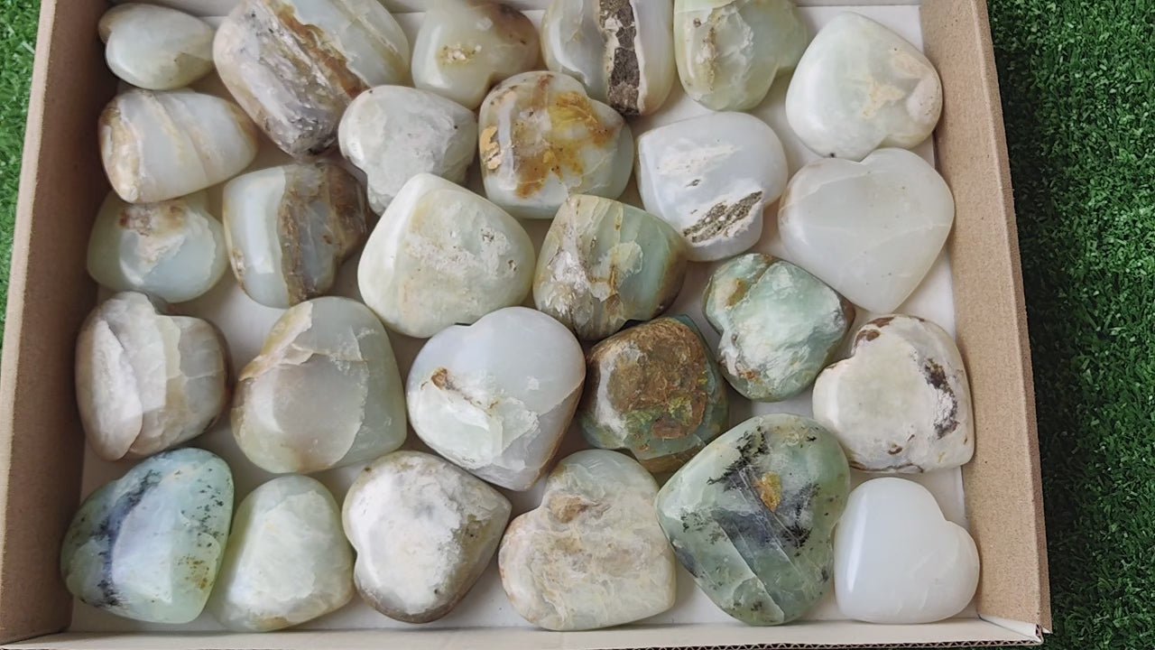 Load video: 27 pc blue opal hearts