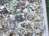 Load video: Lot 39 pcs Pyrite with Galena, Huanzala Mine, Peru