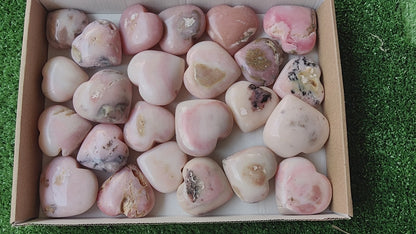 24 pc pink opal hearts