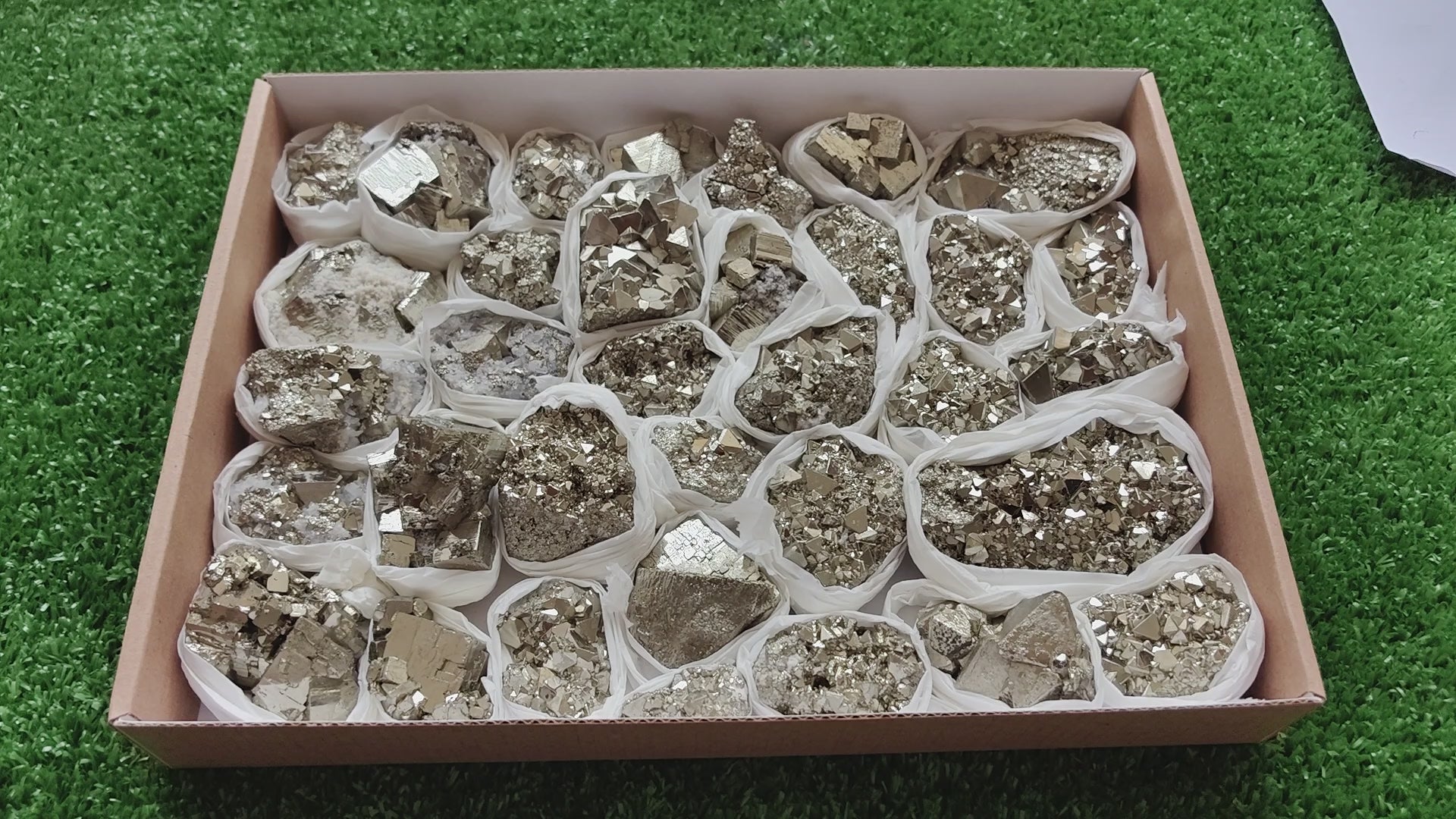 Load video: Box pyrite Octahedral
