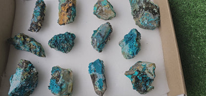 Lot 12 Chrysocolla on Quartz