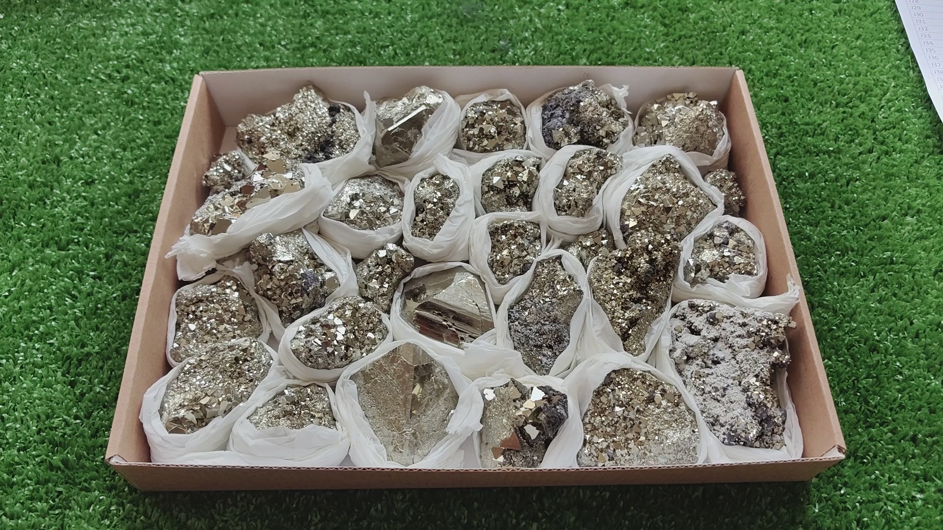 Load video: Box pyrite Octahedral