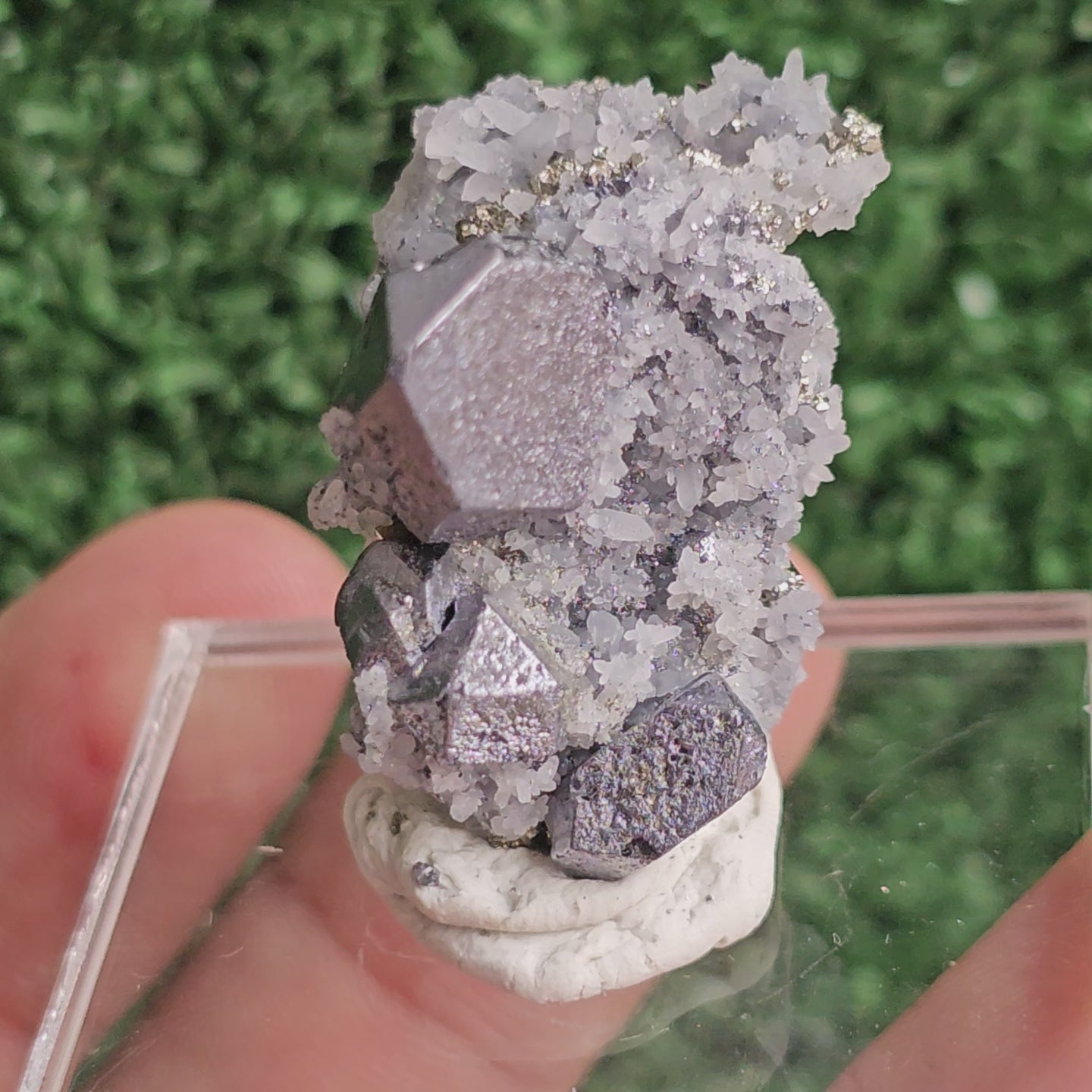 Load video: Galena with Pyrite octahedral